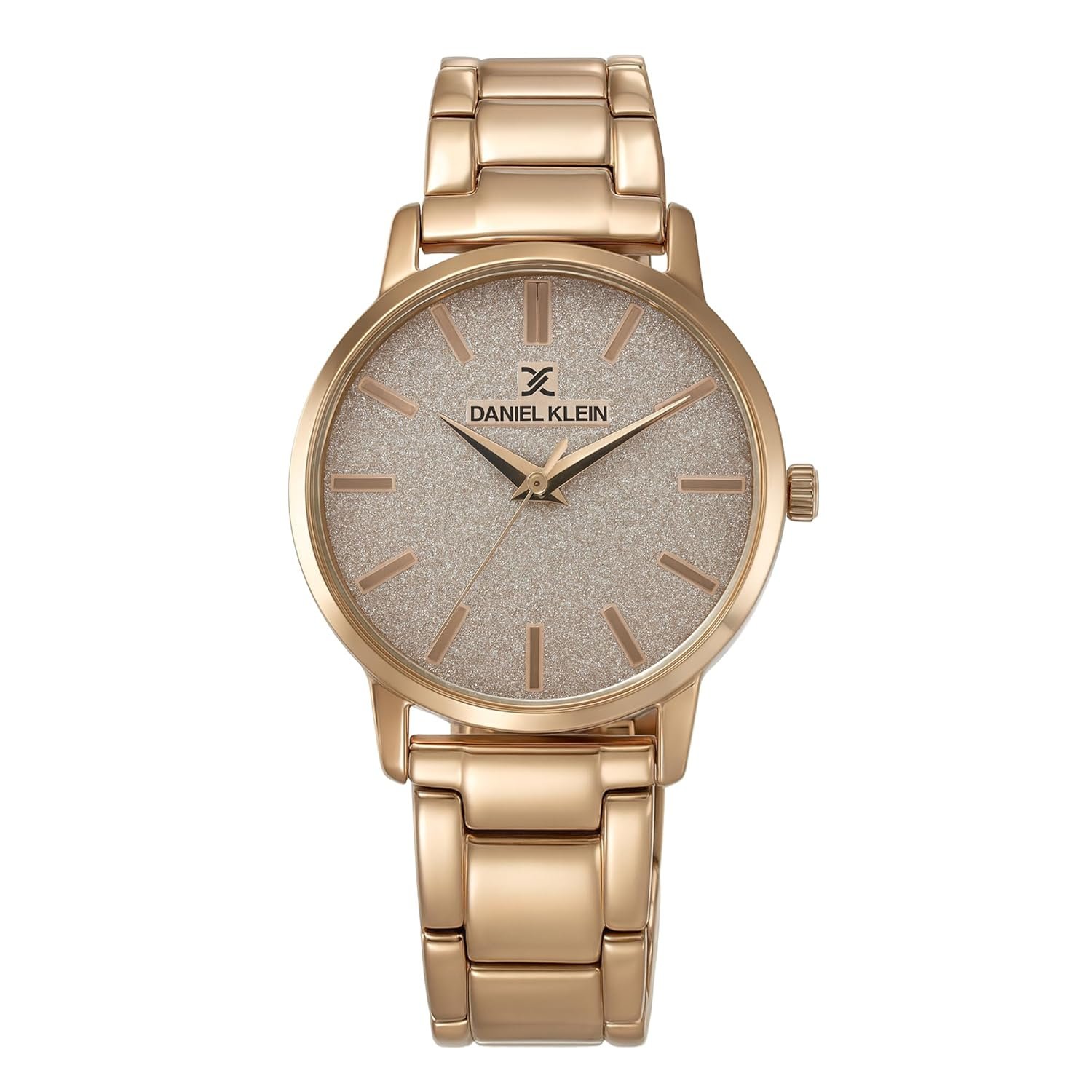 Daniel Klein Analog Glitter Rose Gold Round Dial Water-Resistant Wrist Watch for Women Girls, Ladies - DK11800-4