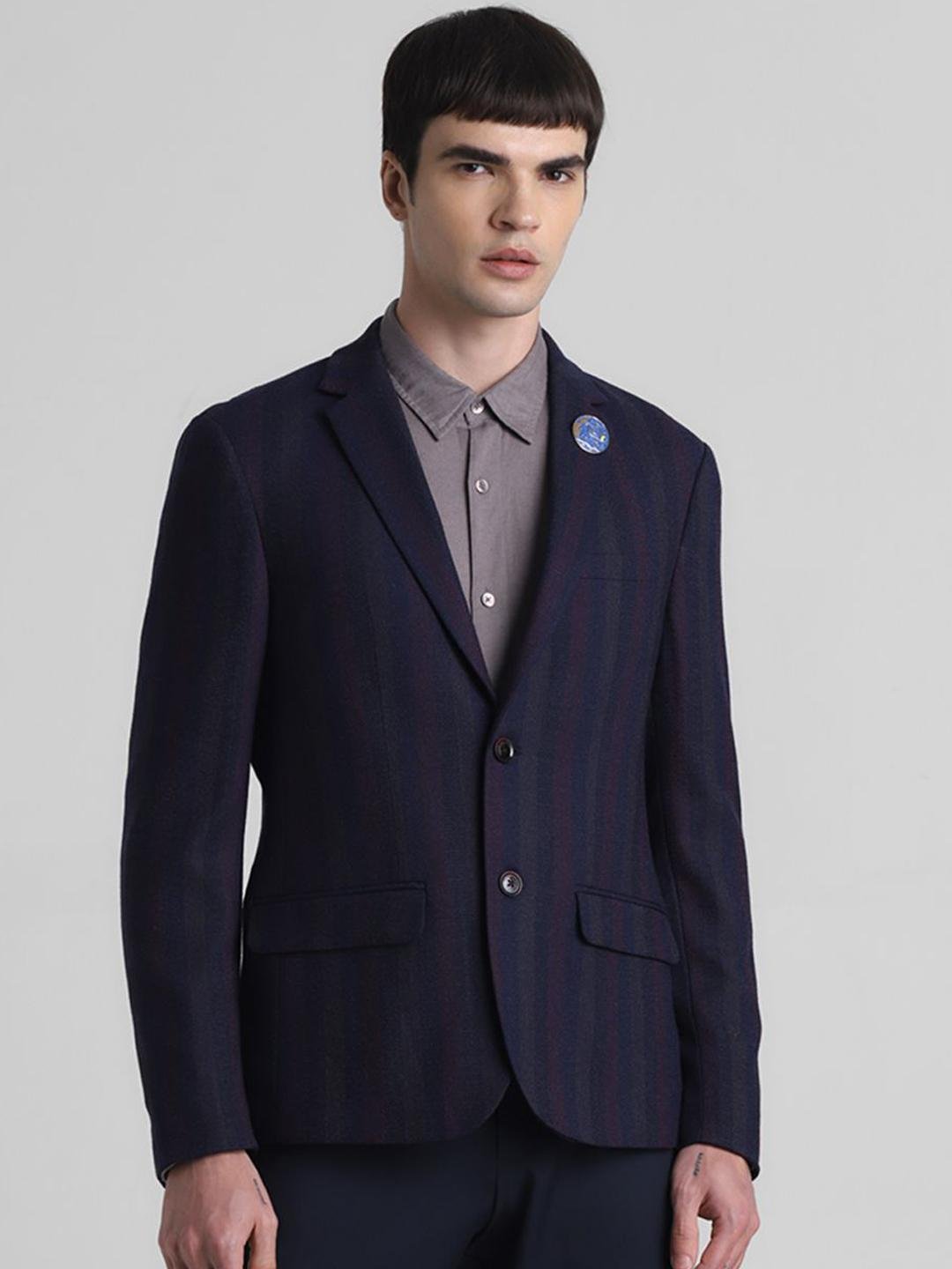 Buy Jack & Jones Men Striped Slim Fit Blazers -  - Apparel for Men