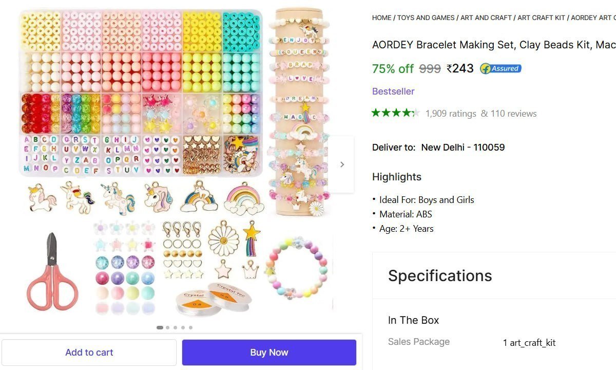 AORDEY Bracelet Making Set, Clay Beads Kit, Macaron Color Beads for Bracelet for Kids - Bracelet Making Set, Clay Beads Kit, Macaron Color Beads for Bracelet for Kids . Buy  Unicorn Pendants, Crystal 