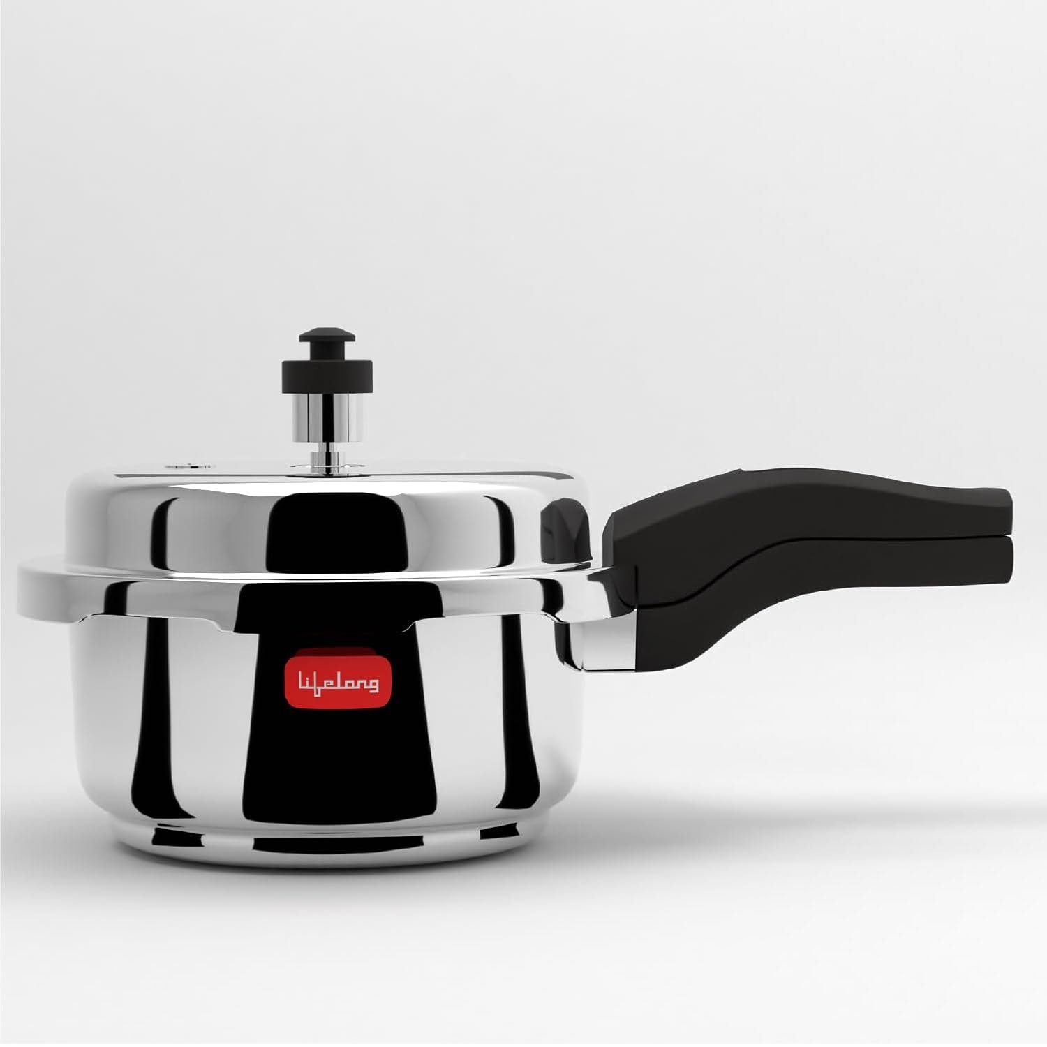 Lifelong Stainless Steel Pressure Cooker 2Liters | Induction & Gas Stove Compatible with Outer Lid, ISI Certified & Lock System |Safe & Durable Kitchen Essential with 5 Years Warranty (Sil