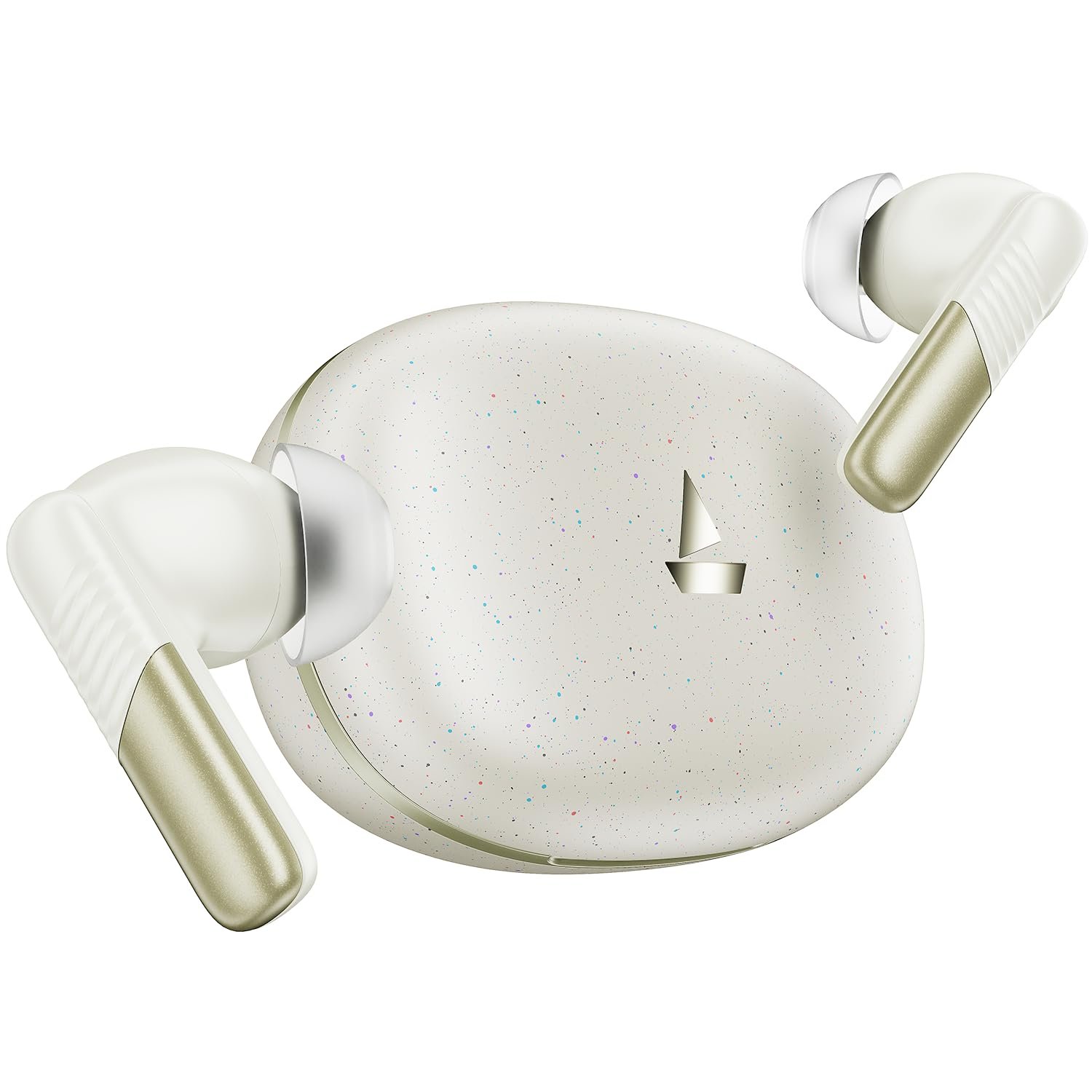boAt Airdopes Prime 412, 4Mics AI-ENx Tech, 50 Hrs Battery, Multipoint Connectivity,Fast Charge, App Support, Bluetooth Earbuds, TWS Ear Buds Wireless Earphones with mic (Sahara Chic)