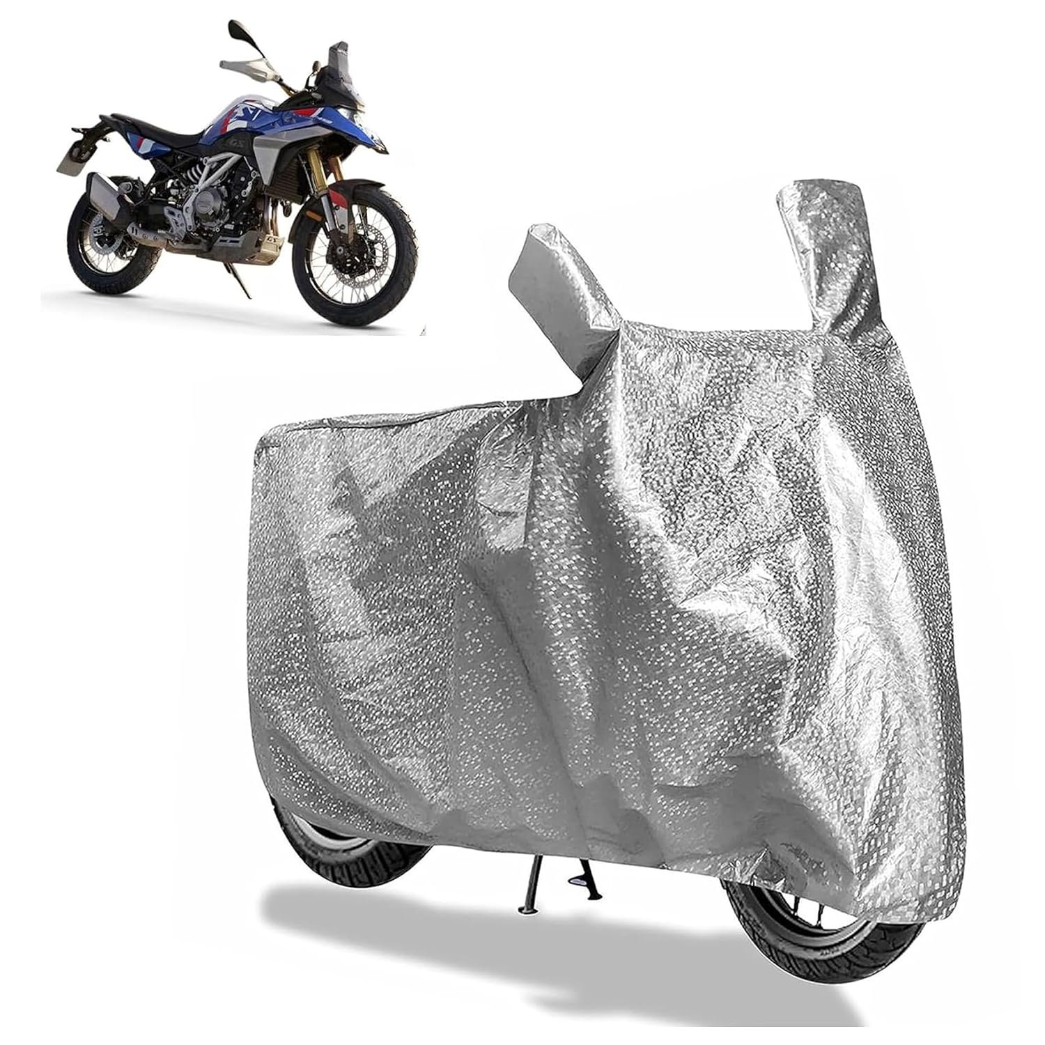 Sulfar Bike Cover for BMW Motorrad F 450 GS (India) (Adventure) | Waterproof, Dustproof & UV Protected | All Weather Two Wheeler Cover (Silver) New 2026 Variants