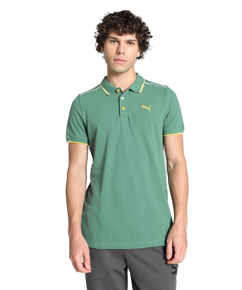 Puma Men Tipped Collar Pure Cotton Regular Fit Polo Shirt