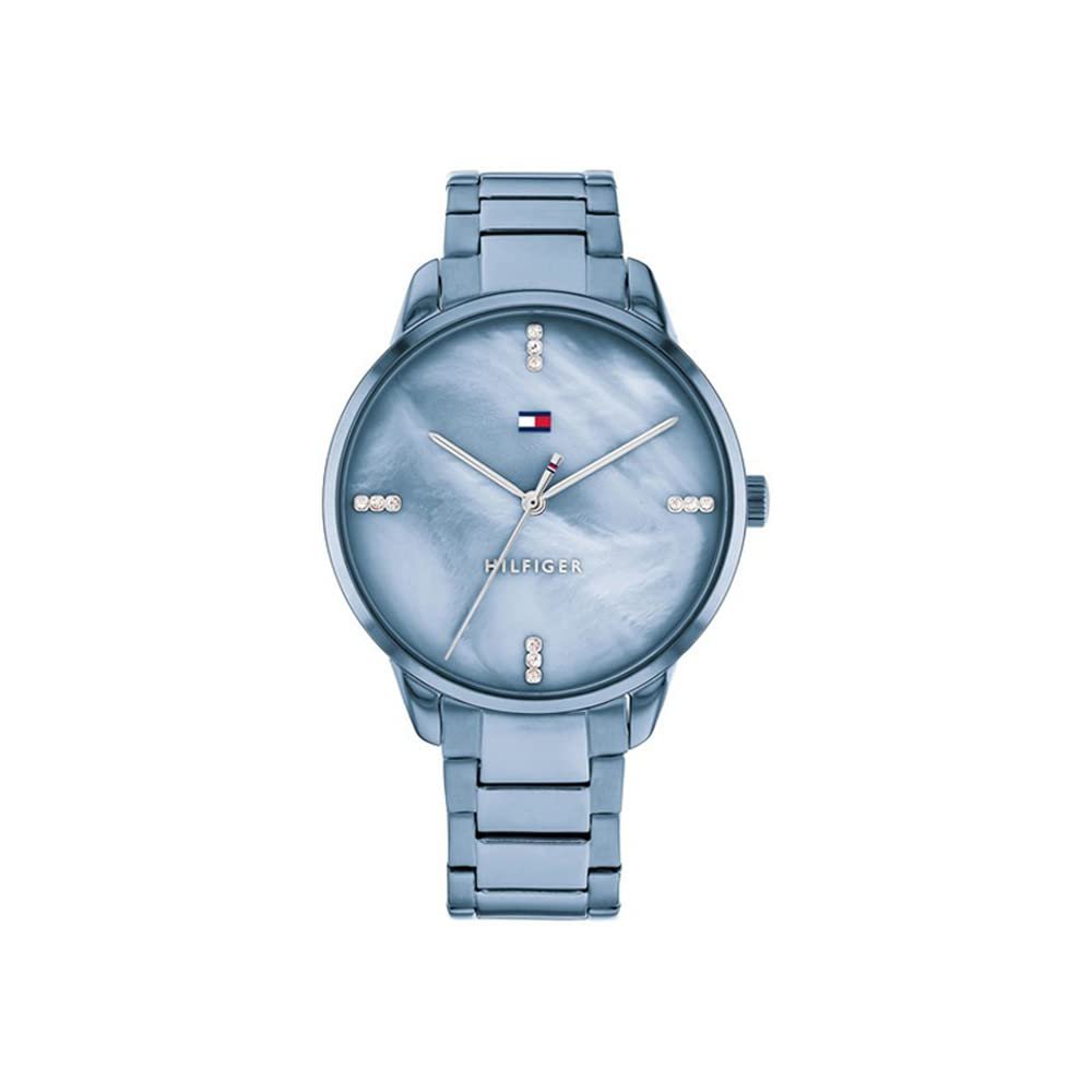 Tommy Hilfiger Quartz Analog Blue Dial Stainless Steel Strap Watch for Women-NETH1782547
