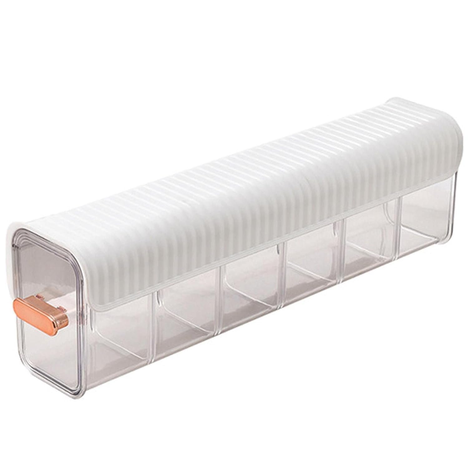Wall Mounted Drawer Organizer with 6 Switchable Compartments, Self Adhesive Acrylic Storage Box, Dustproof Clothes Organizer for Socks, Underwear, Lingerie, Ties, Accessories, Wardrobe & Bathroom
