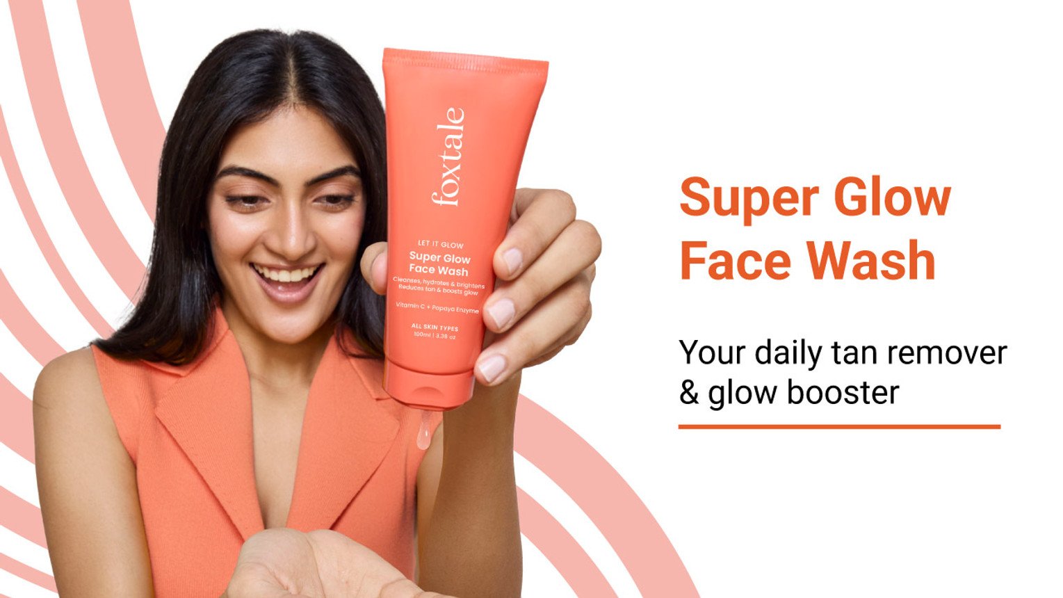 foxtale vitamin c papaya enzyme daily tan remover boost glow face wash