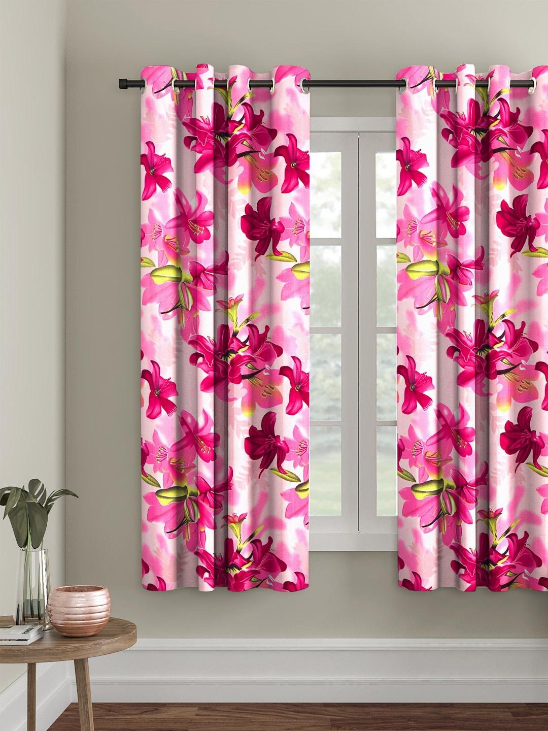 Buy Cortina Single Floral Printed Window Curtain -  - Home for Unisex