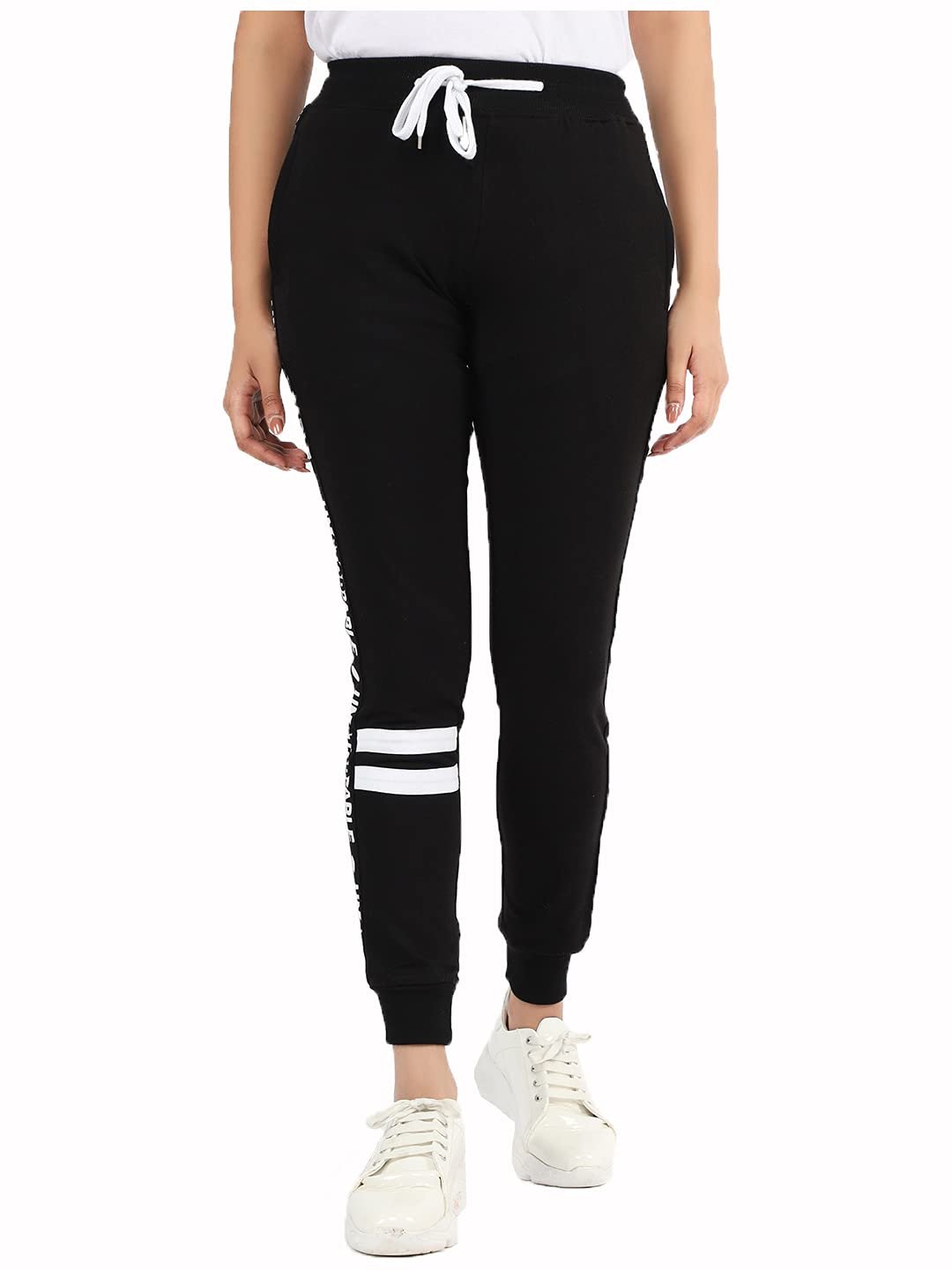 Veirdo Women's Cotton Printed Regular Fit Trackpant