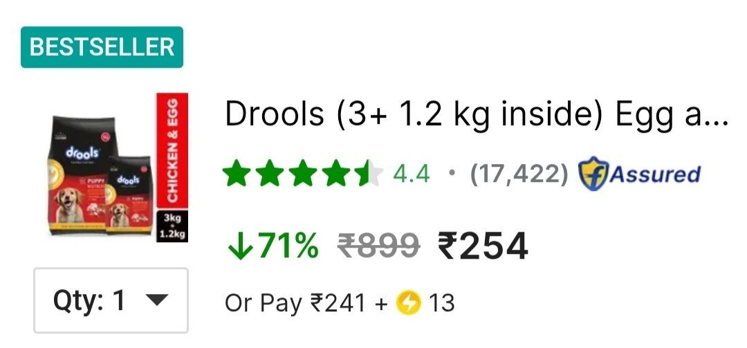 Drools (3+ 1.2 kg inside) Egg and Real Chicken 4.2 kg Dry Young Dog Food Price in India - Buy Drools (3+ 1.2 kg inside) Egg and Real Chicken 4.2 kg Dry Young Dog Food online at Flipkart.com