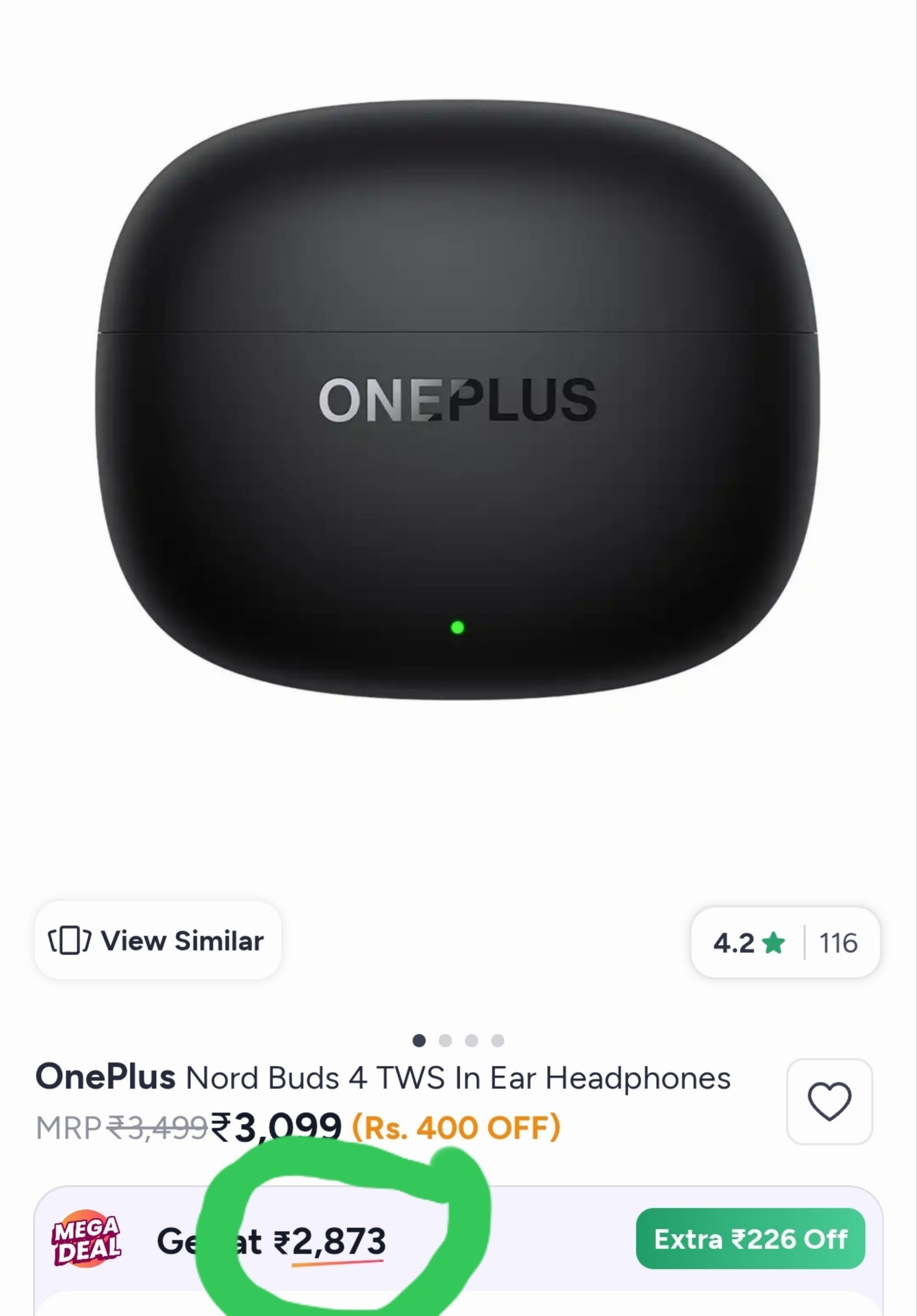 Buy OnePlus Nord Buds 4 TWS In Ear Headphones -  - Accessories for Unisex