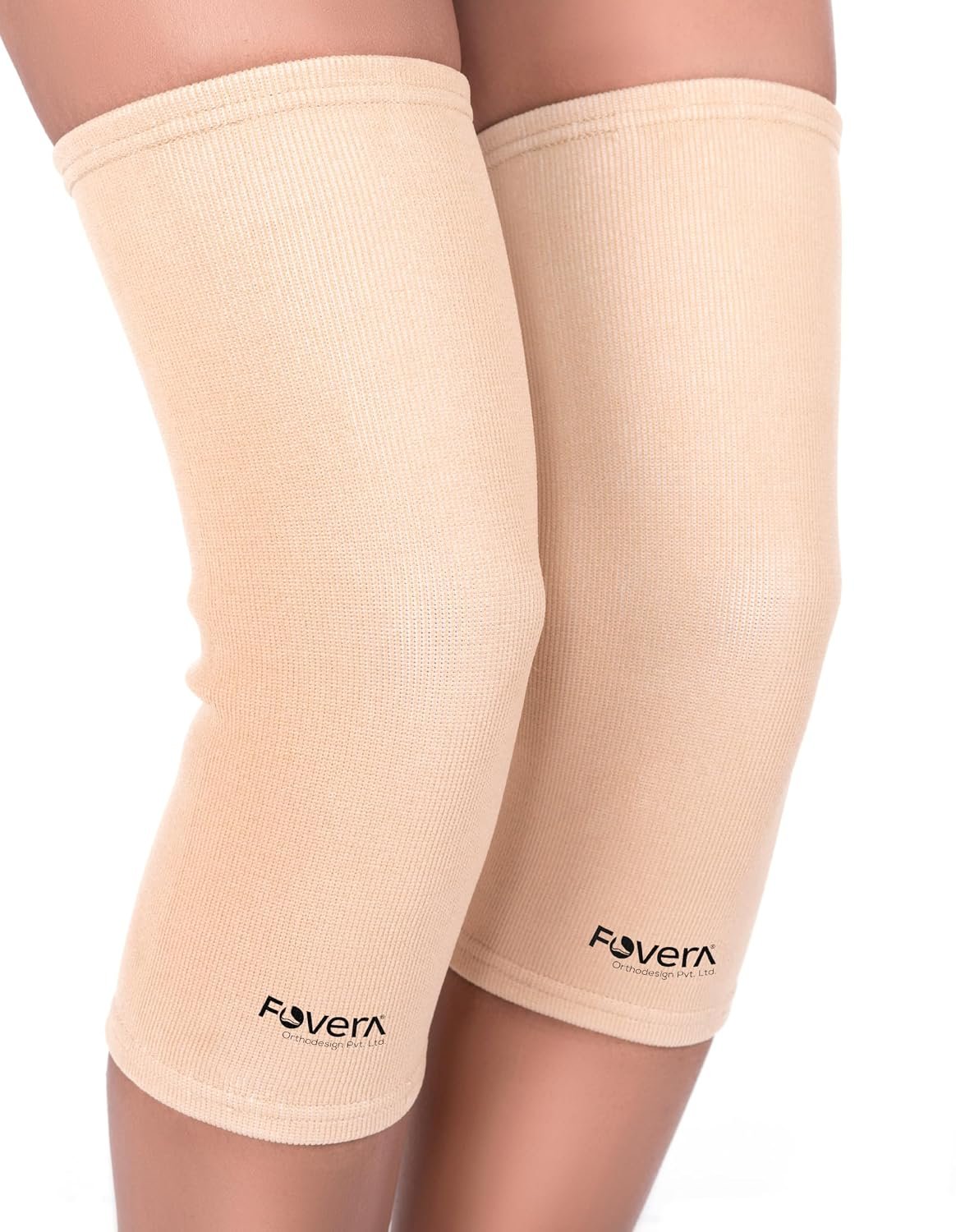 FOVERA Knee Cap for Men & Women, Knee Compression Sleeve for Pain Relief | Support and Pain Relief During Sports, Gym, Running (Size - XXL, 1 Pair)