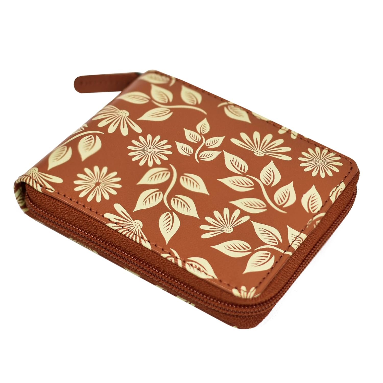 WildHorn Women’s Zip Around Wallet – Premium Leather Floral Print Purse | Stylish Clutch with Zipper Closure & Multiple Card Slots for Ladies & Girls