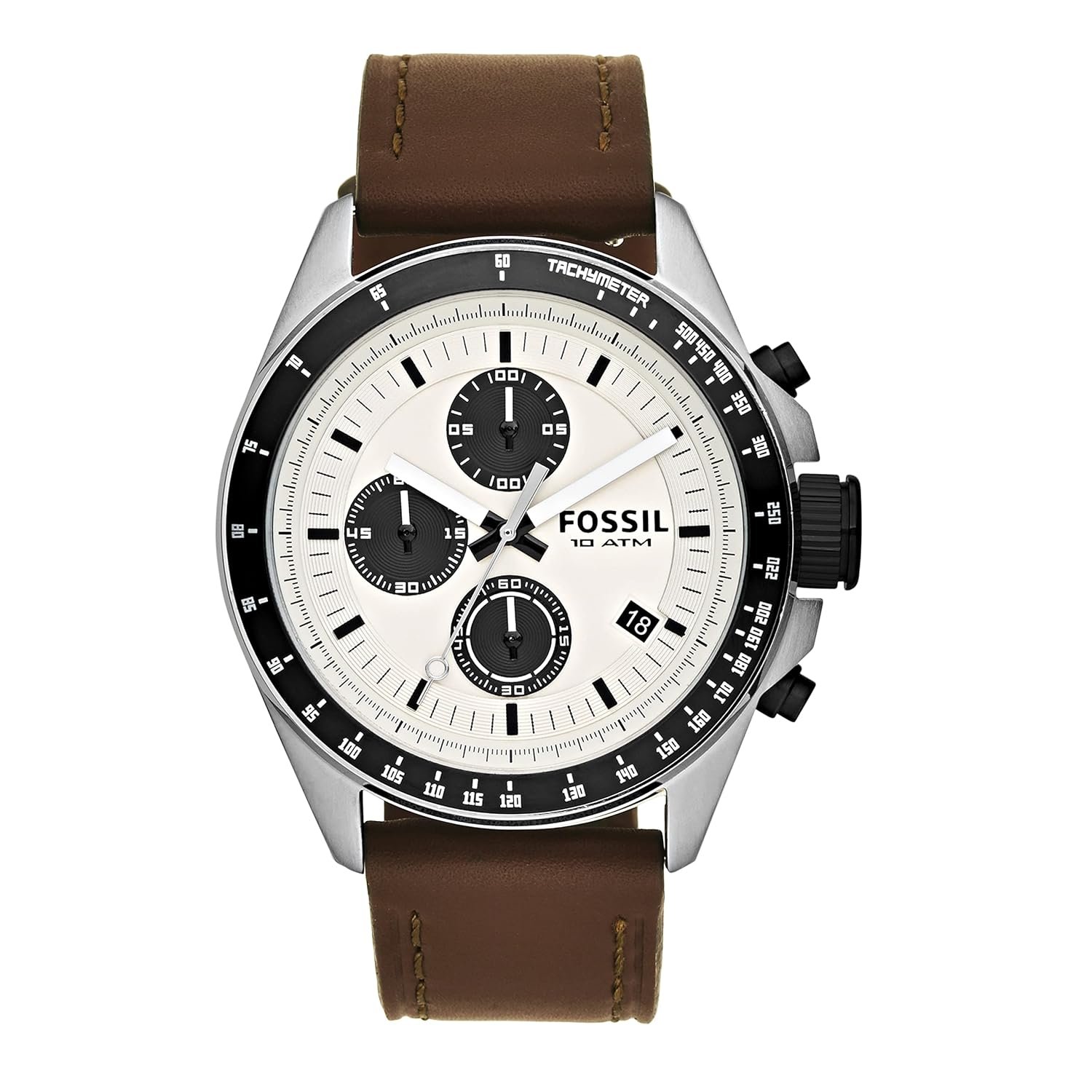 Fossil Chronograph Silver Dial Watch CH2882