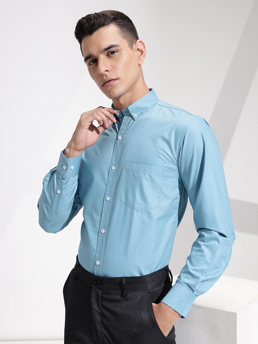 Buy INVICTUS Slim Fit Button Down Collar Semiformal Shirt -  - Apparel for Men