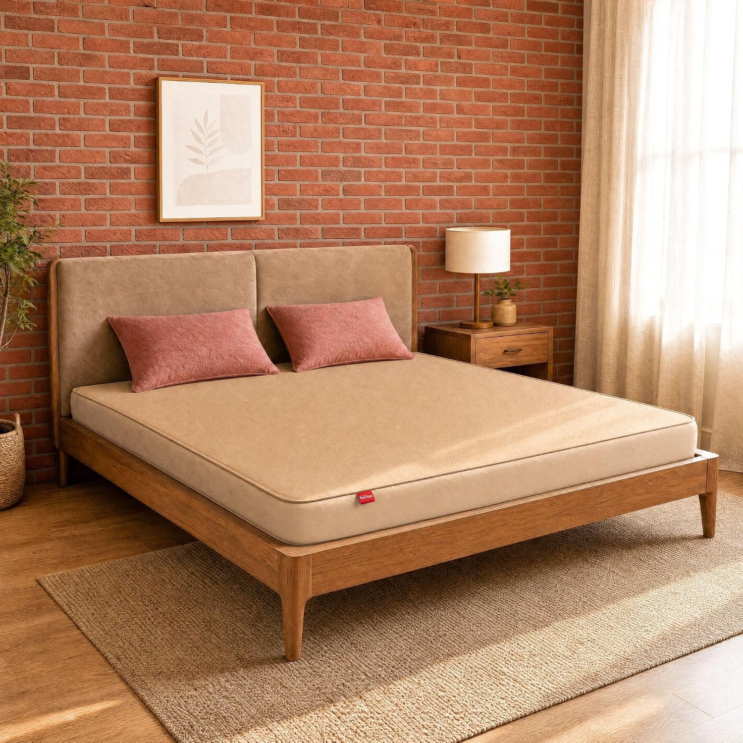 Kurlon Dual Mattress | King Size 78x72x6 Inches | Medium Soft & Firm Dual Side Comfort | Soft PU Foam Comfort Layer | Soft Knitted Fabric Cover | Ideal for Couples and Guests | 10 Years Warranty