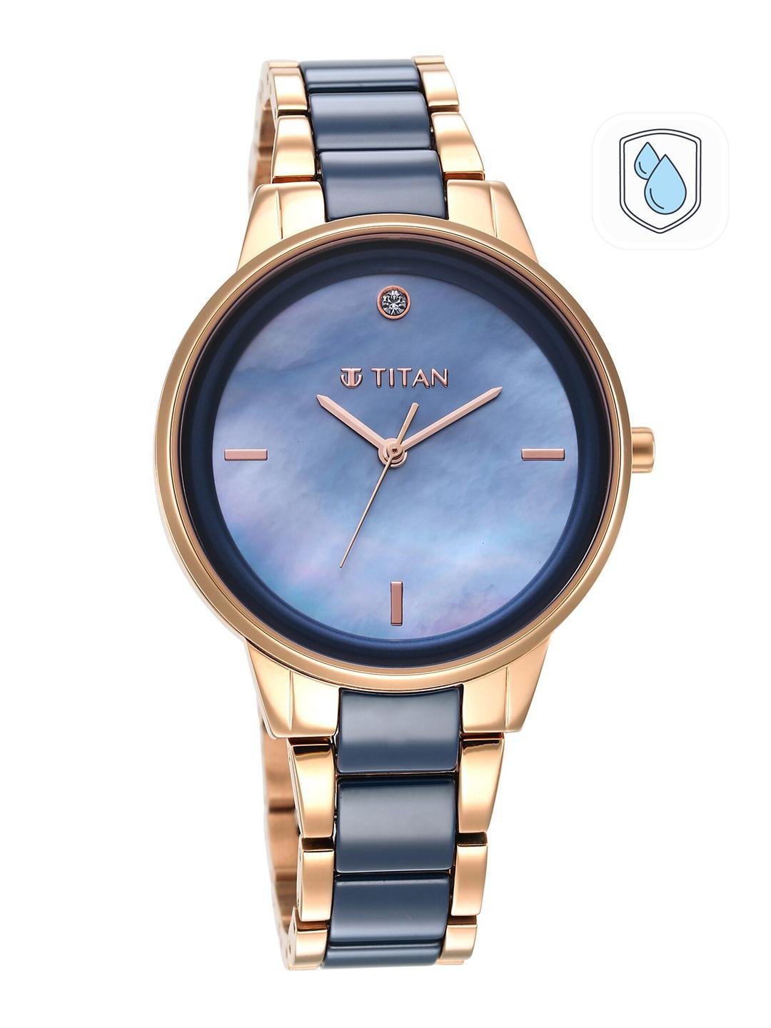 Buy Titan Purple Ceramics Quartz Analog Blue Dial Watch For Women   Ns95213kd03 -  - Accessories for Women