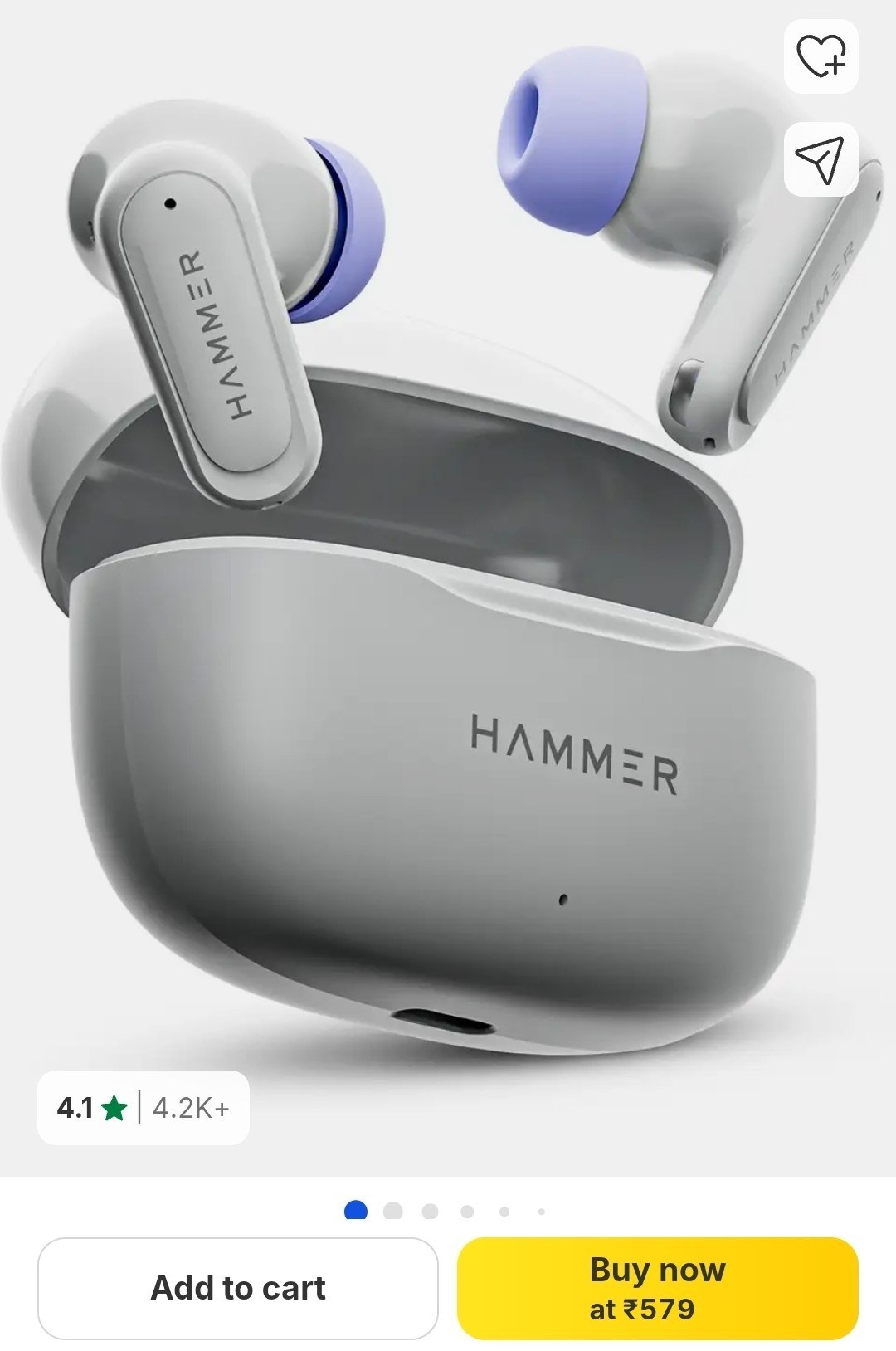 Hammer Airflow Neo Earbuds with 80H Playtime, 13mm Titanium Driver, 40ms Gaming Mode Bluetooth Price in India - Buy Hammer Airflow Neo Earbuds with 80H Playtime, 13mm Titanium Driver, 40ms Gaming Mode