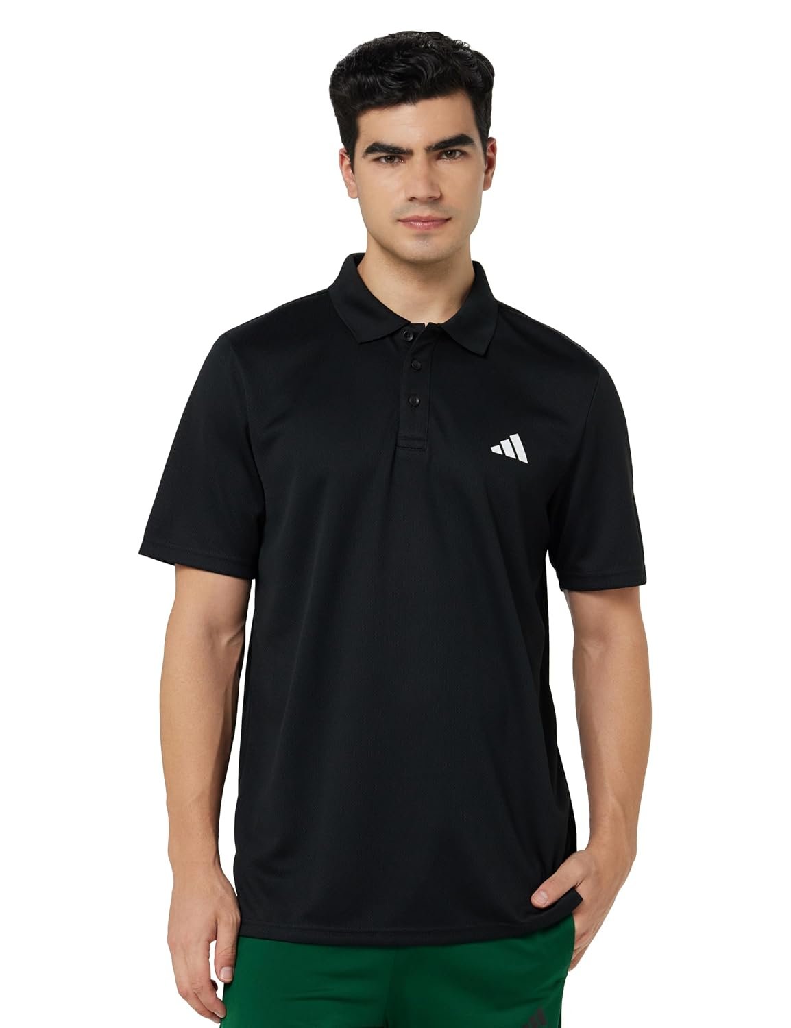 adidas Men Polyester Geometric Regular Fit Polo Shirt