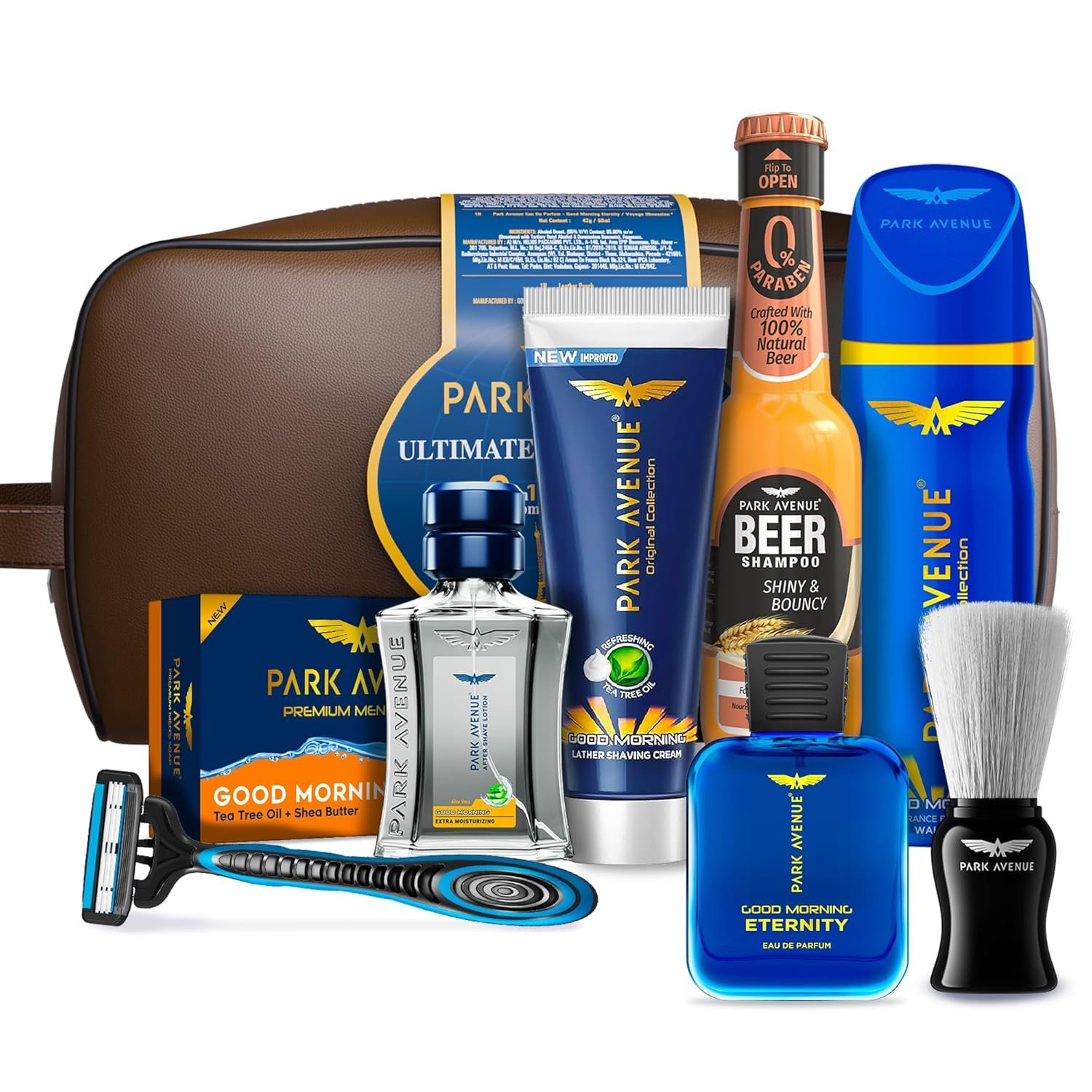 Park Avenue Ultimate Grooming Kit 9in1 Combo Grooming Kit for Men | Gift Set | Shaving Kit for Men | Shaving Foam | After Shave | Gift Hamper | Free Travel Pouch Inside