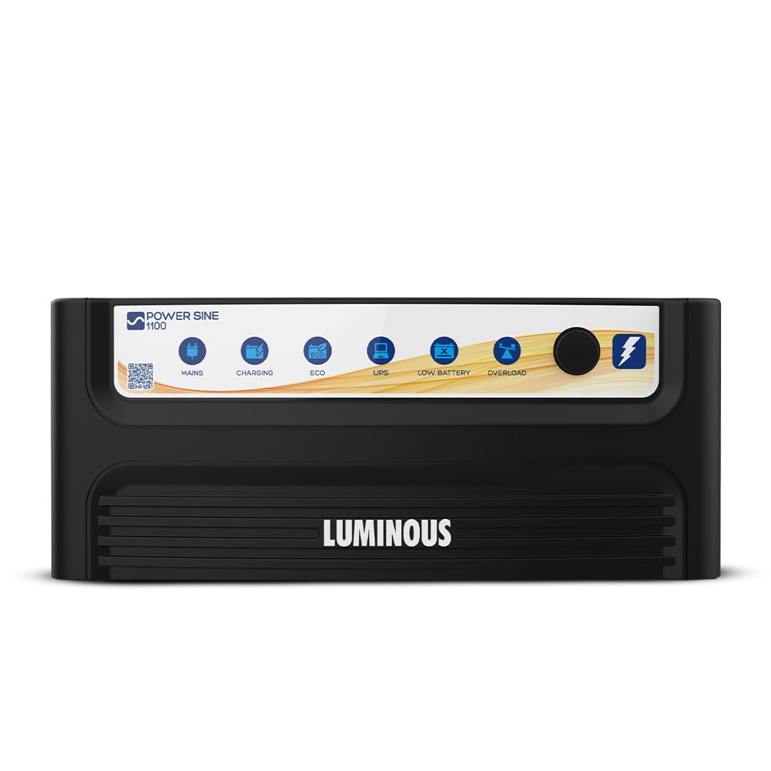 Luminous Power sine 1100 900VA 12V Pure Sine Wave Inverter for Home, Office & Shops | LED Display & Easy Installation | Supports 1 Inverter Battery | 36 Months Warranty