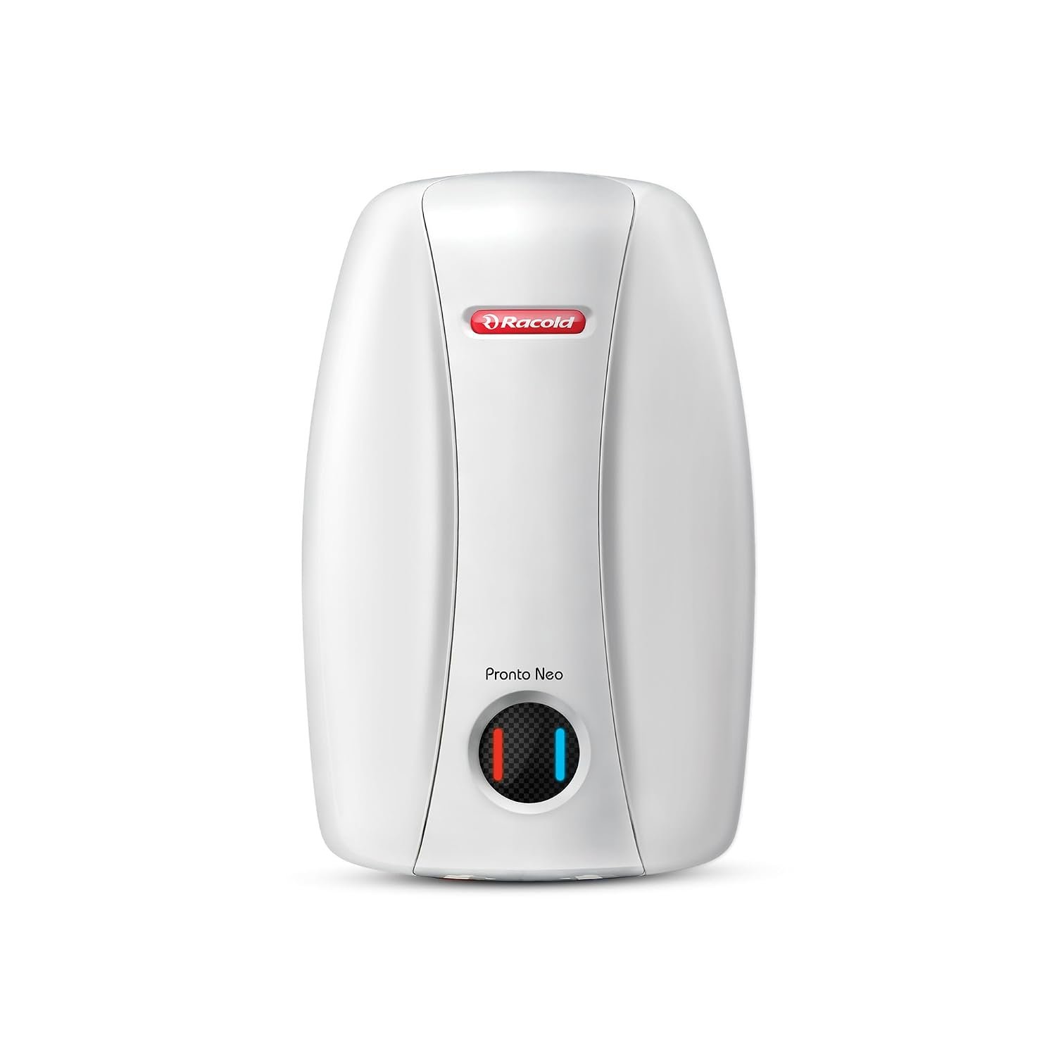 Racold PRONTO NEO Electric Instant Water Heater 5L – Vertical Geyser for Bathrooom, Anti Backflow System, 3 Safety Levels, Rust Proof Body, Faster Heating, with Fire Retardant Cable, White