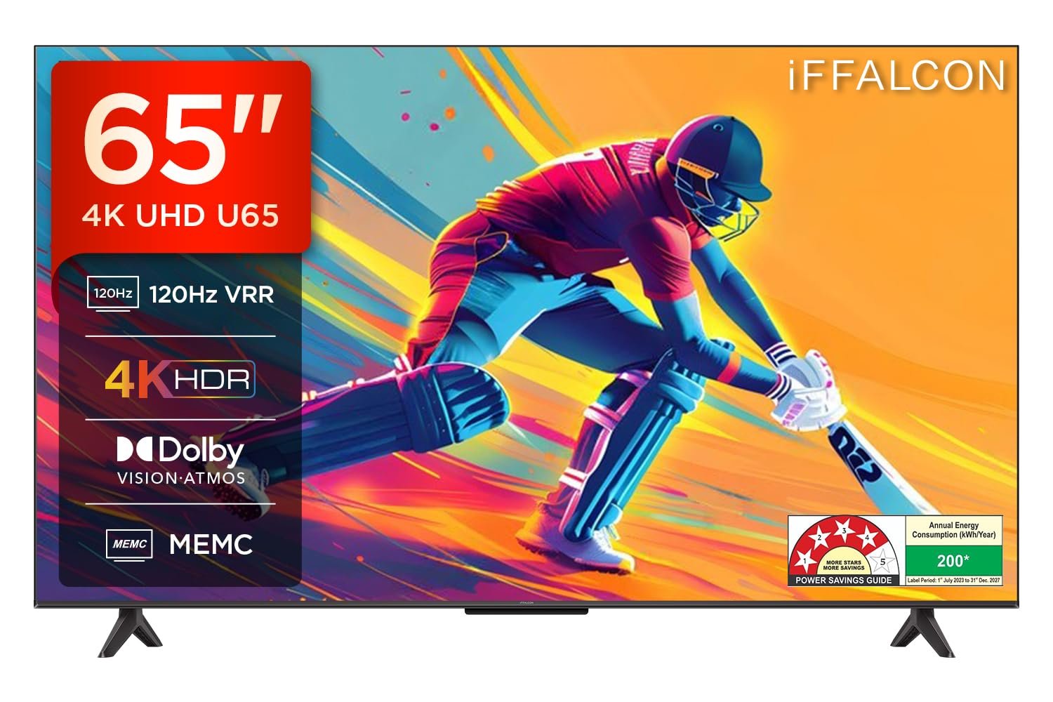 iFFALCON 164 cm (65 Inches) 4K UHD Smart LED Google TV | 120Hz VRR | Dolby Vision & Atmos | Game Master | 65U65