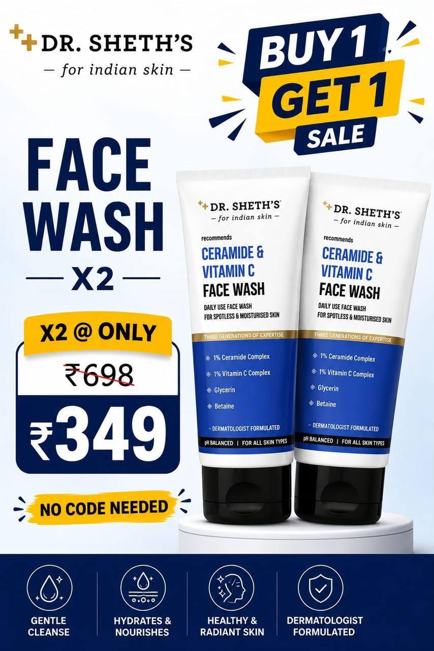 Buy 1 Get 1 Free Sale on Dr Sheth's | Code-B1G1 | Luxury Skincare
