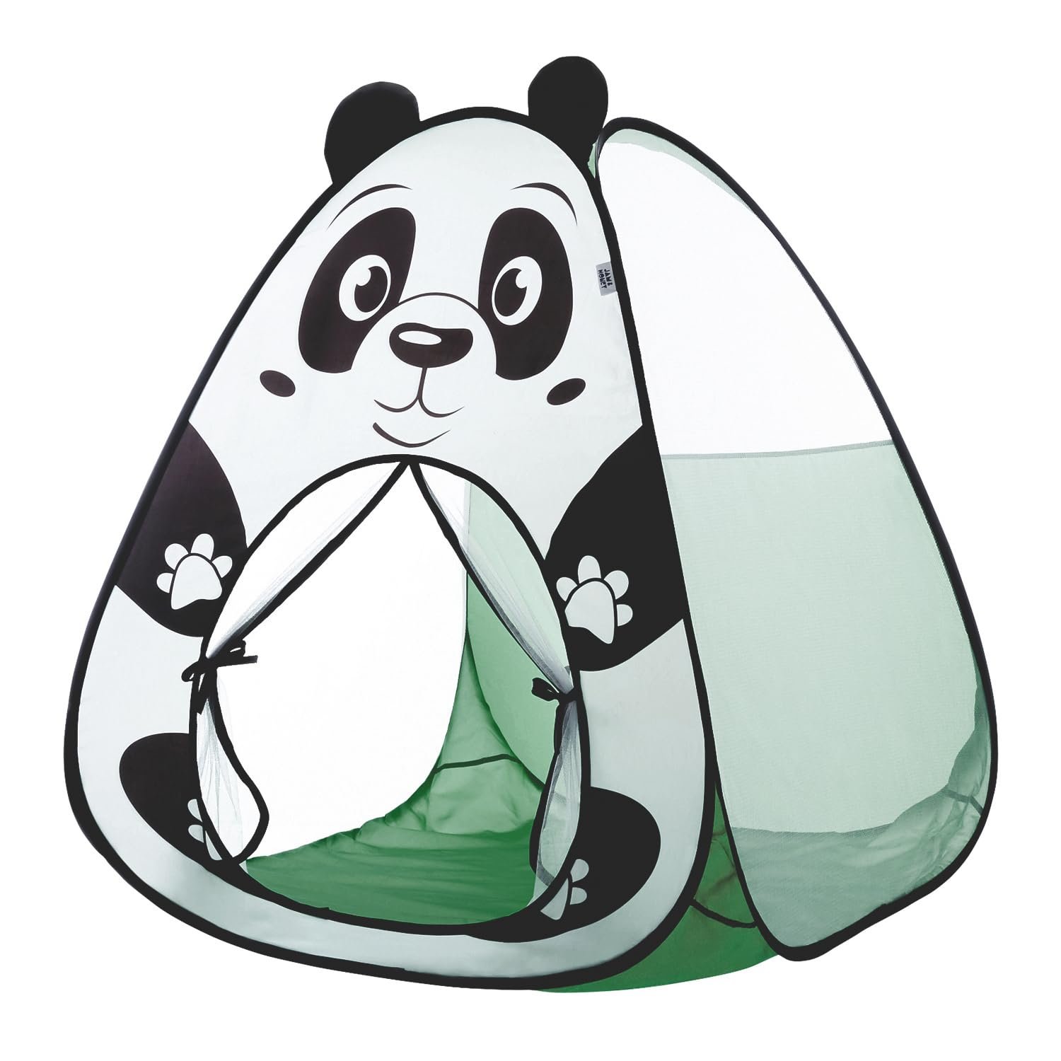 Amazon Brand - Jam & Honey Panda Popup Play Tent for Kids | Foldable Animal Themed Tent House | for Boys and Girls from 1 to 4 Years | Easy to Set Up | Green