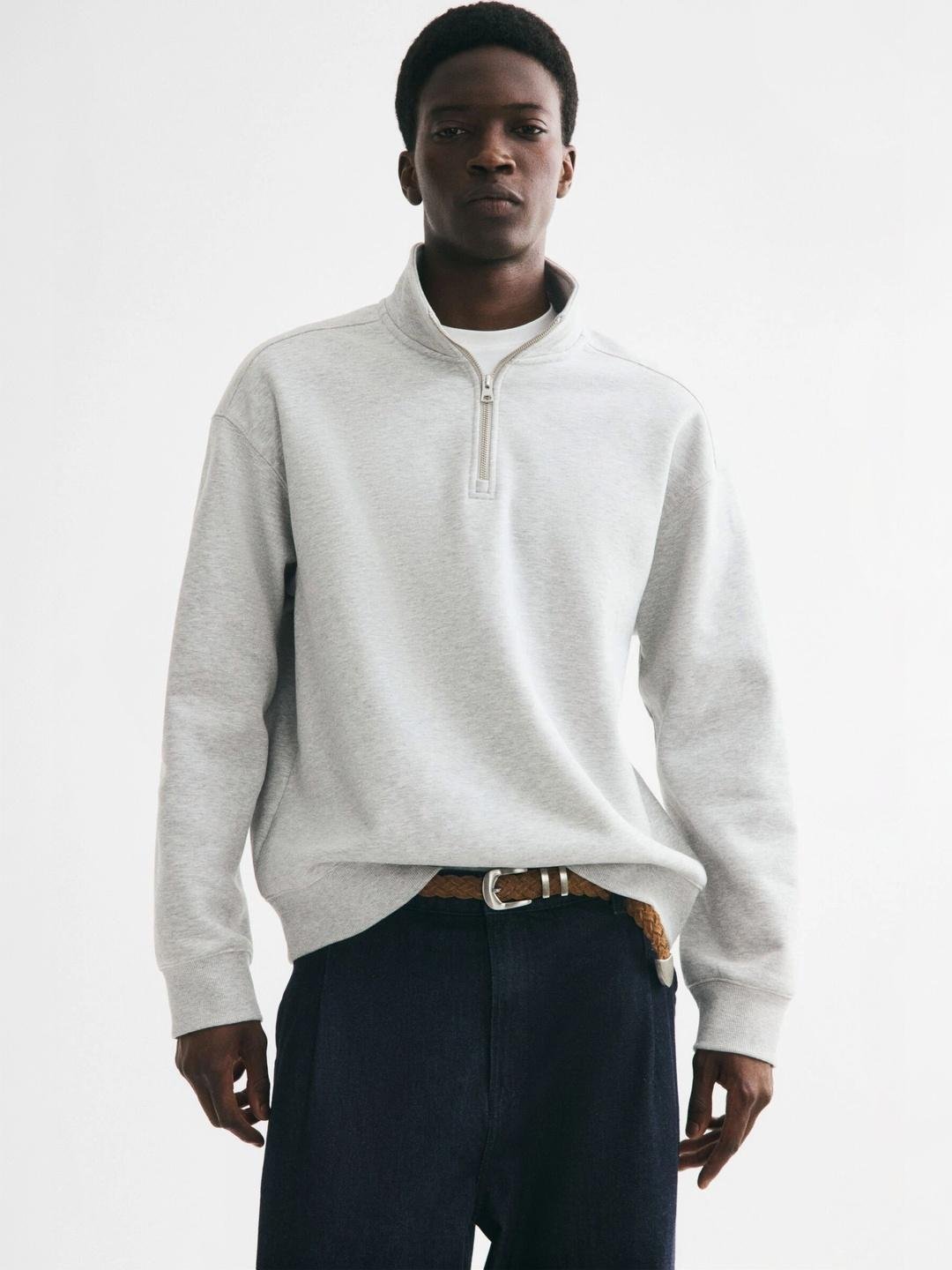 Buy H&M Loose Fit Zip Top Sweatshirt -  - Apparel for Men