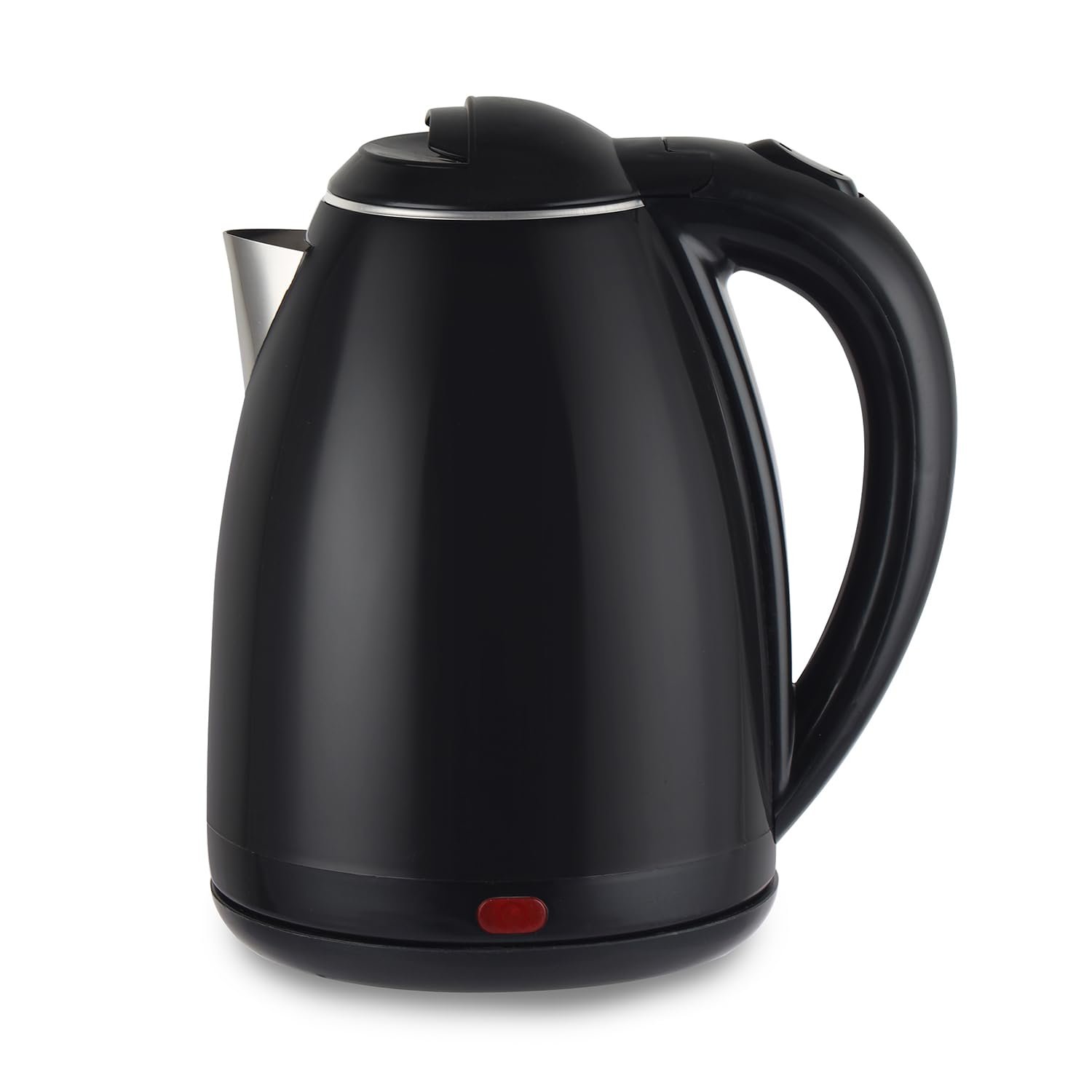 Cello Pluto Quick Boil Stainless Steel Kettle 1350 Watts, 1.5 Litre Black | 304 Inner Stainless Steel, Double Wall, Cool Touch Outer Body, On-Off Indicator |Ideal For Boiling Water, Making Tea, Coffee