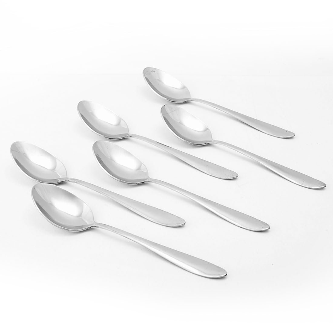 Wonderchef Venice Stainless Steel Spoon Set of 6 | Classic Design and Gloss Finish | 100% Food-Grade Stainless Steel | Non-Corrosive and Sturdy | Unbreakable | Easy to Clean