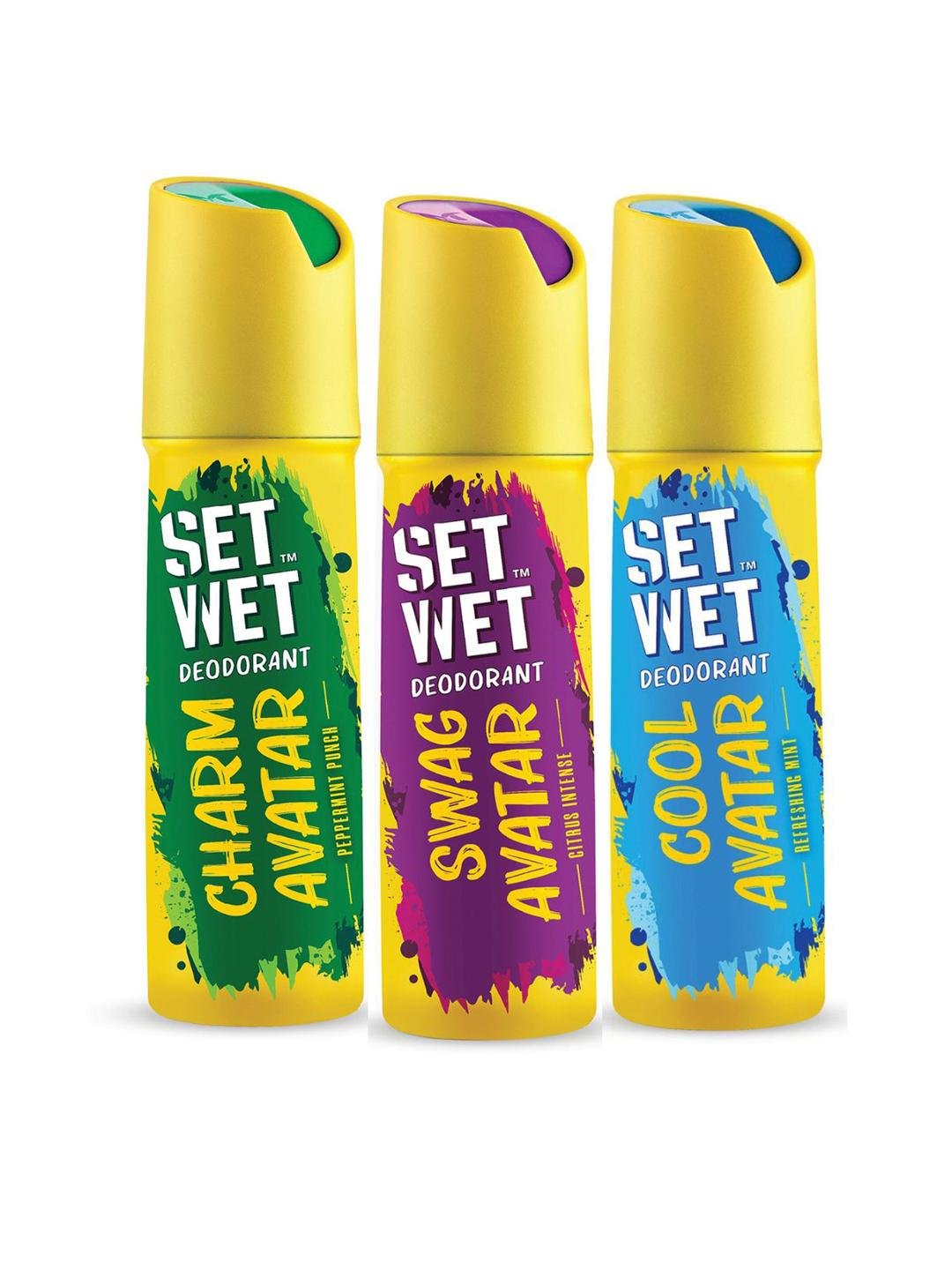 Buy Set Wet Men Avatar Deodorant Trio 180 Ml Each   Cool + Charm + Swag -  - Personal Care for Men