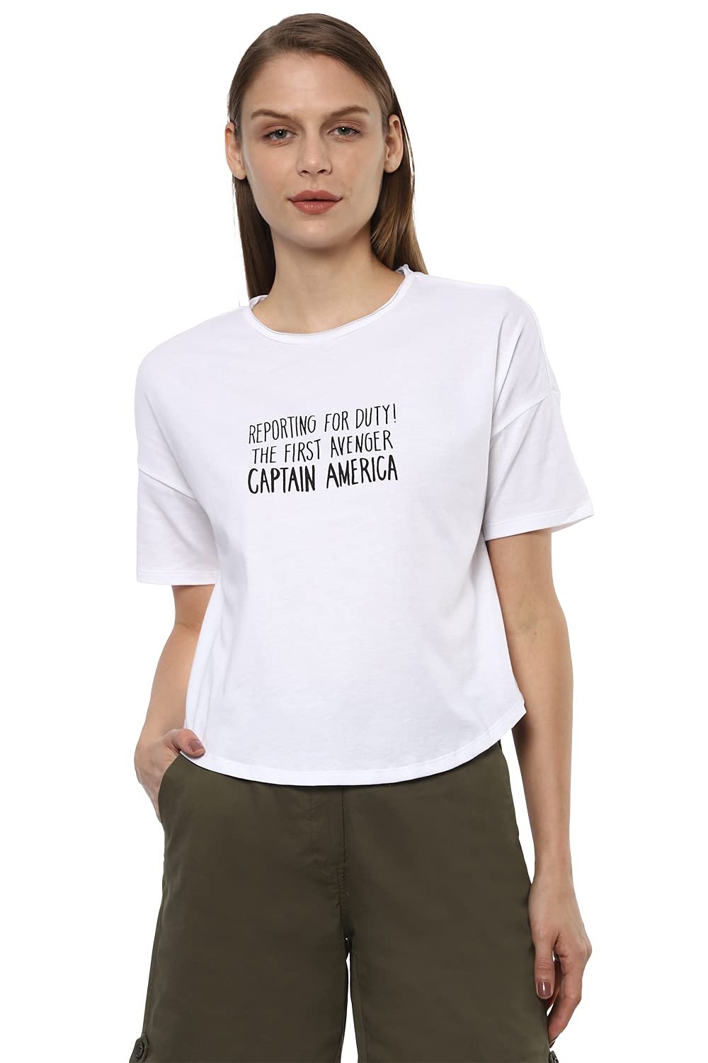 Van Heusen VWCTURGB813763 Women T Shirt