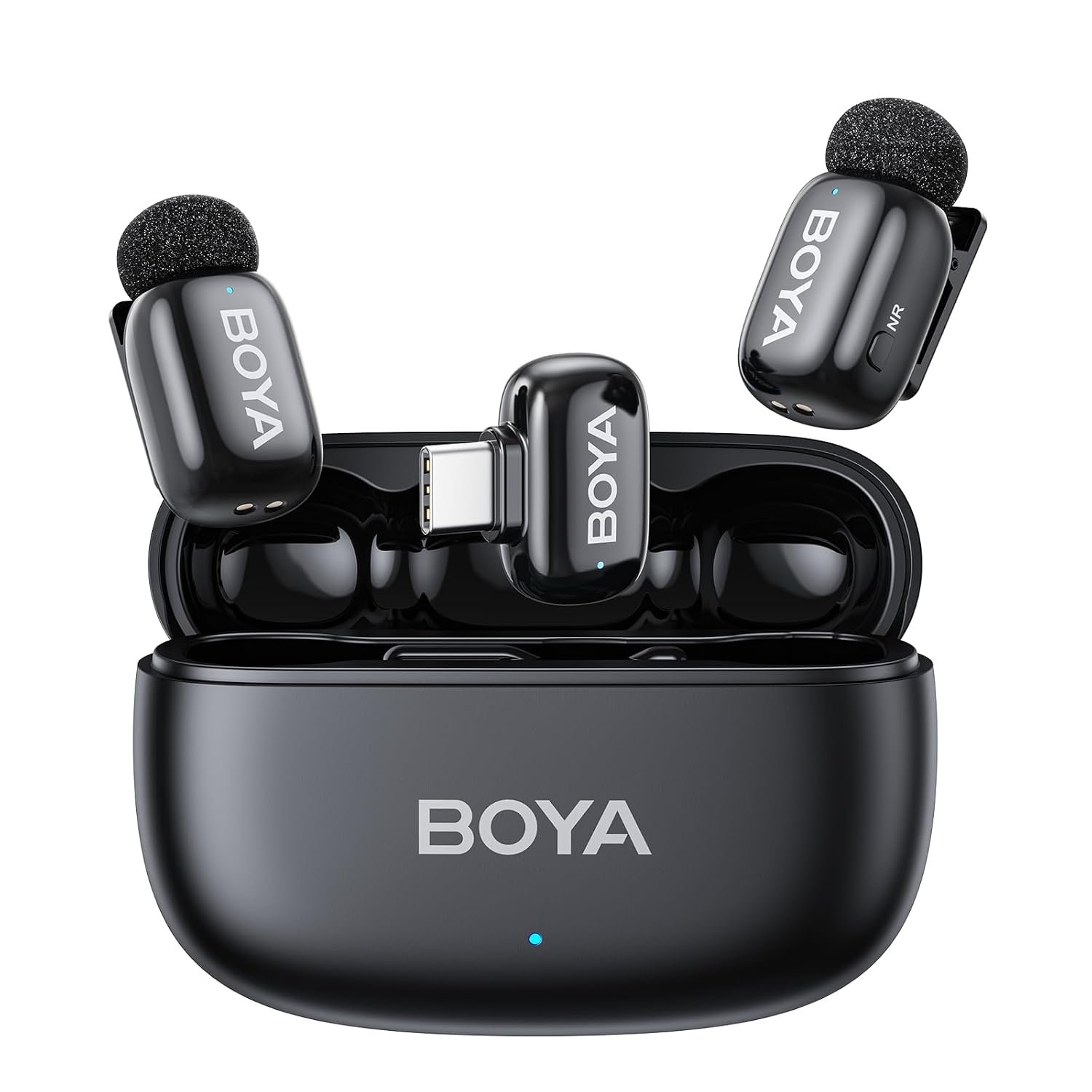 BOYA Mini 2 | Wireless mic for YouTube | Mic for Video Recording | Microphone for vlogging | Smart App Control with Strong Noise Reduction Upto -40dB, 48kHz/24-Bit Studio Sound Quality. | AI Noise Can
