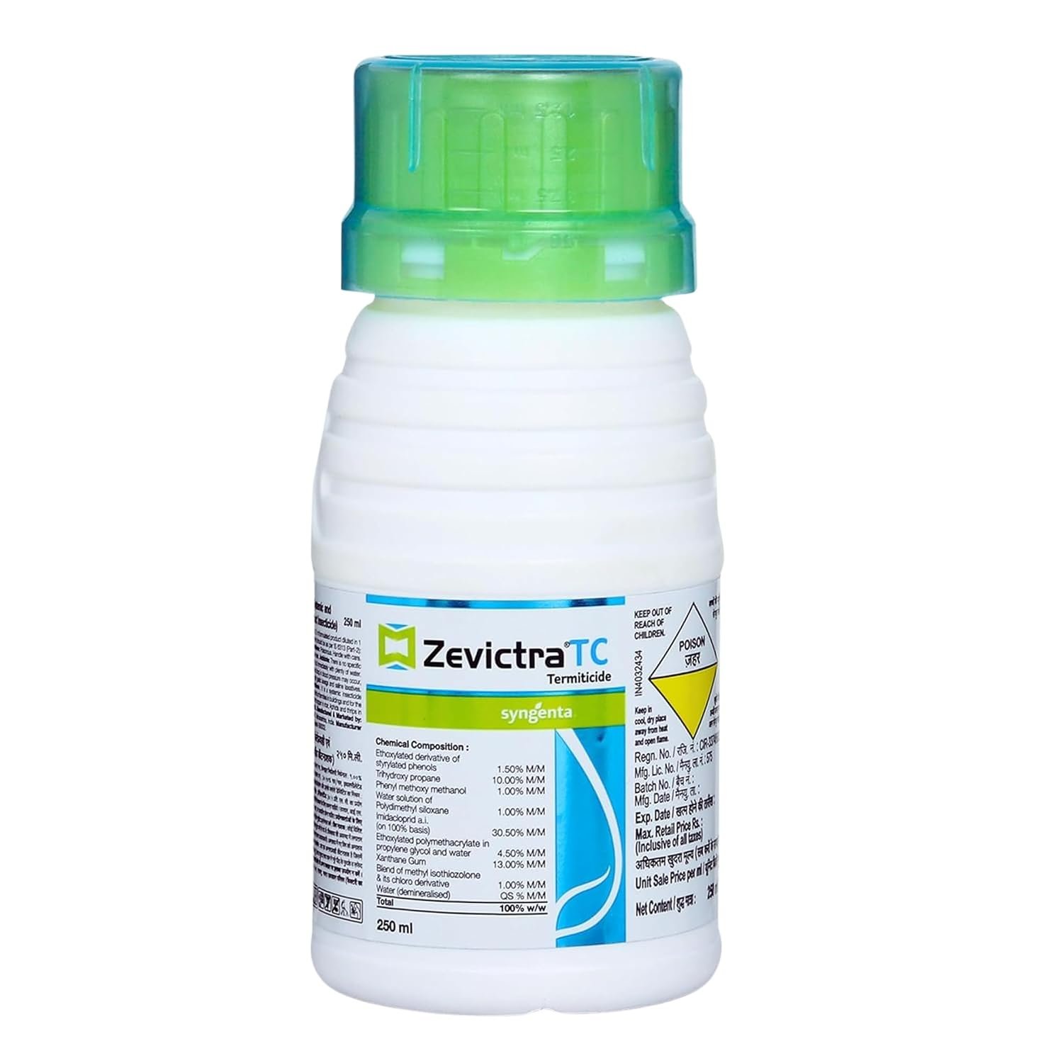 Syngenta Zevictra TC 250ml Termiticide | Anti Termite Chemical with Imidacloprid 30.5% SC | Termite Killer Liquid for Pre & Post Construction, Soil, Wall, Skirting & Wood Treatment | Deemak Co