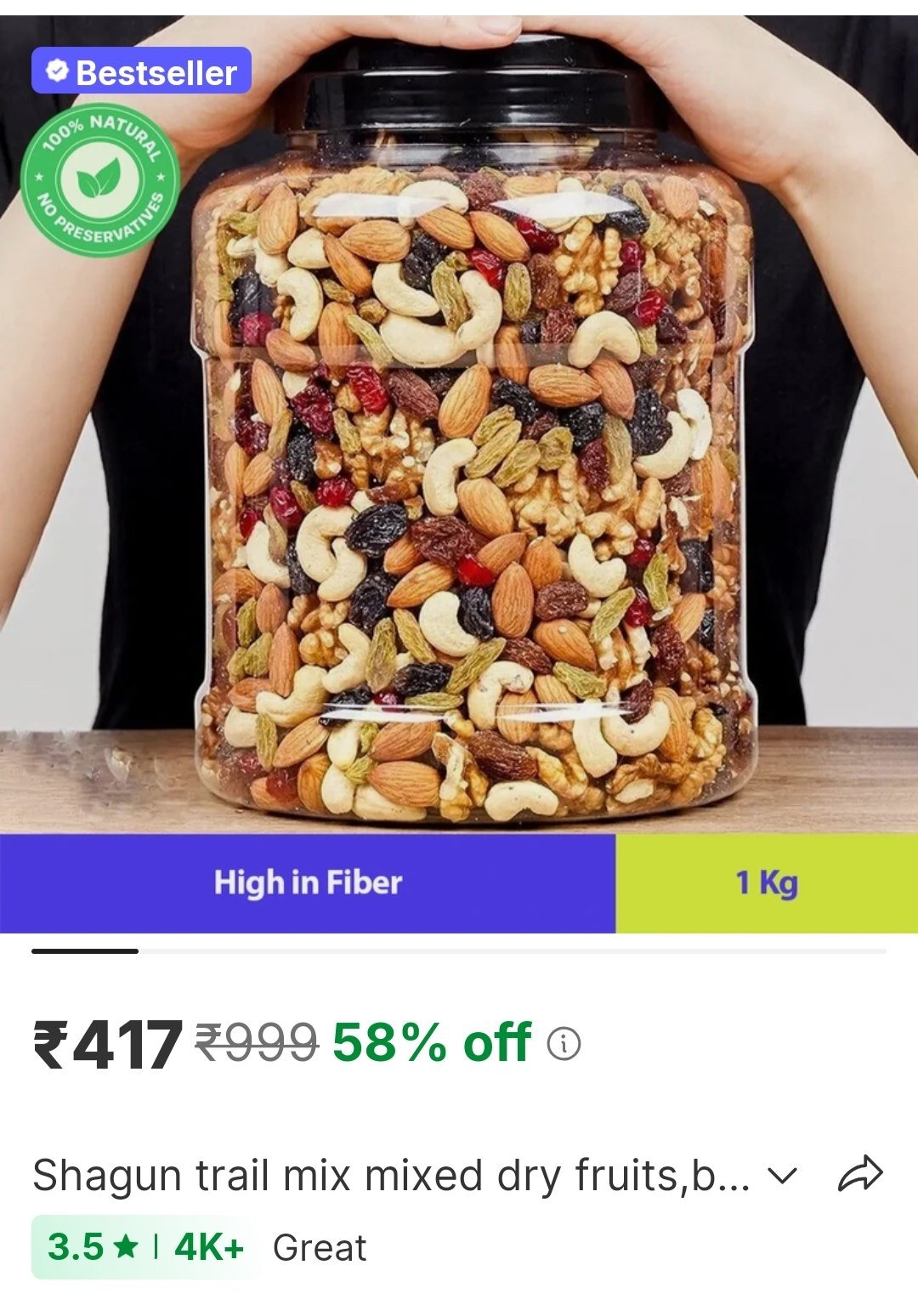 Shagun Trail Mix Mixed Dry Fruits,Berries & Seeds 12+ in 1 Healthy Snack Panchmeva Assorted Seeds & Nuts Price in India - Buy Shagun Trail Mix Mixed Dry Fruits,Berries & Seeds 12+ in 1 Hea