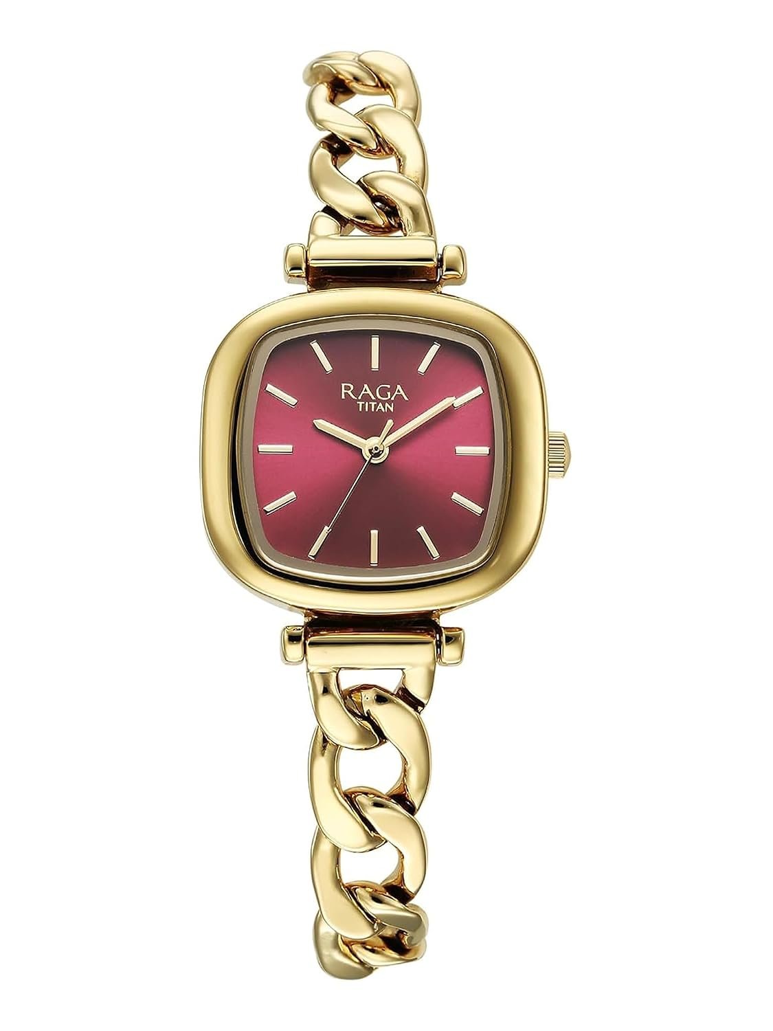 Titan Raga Showstopper 2.0 Quartz Red Dial Watch for Women-95302YM01