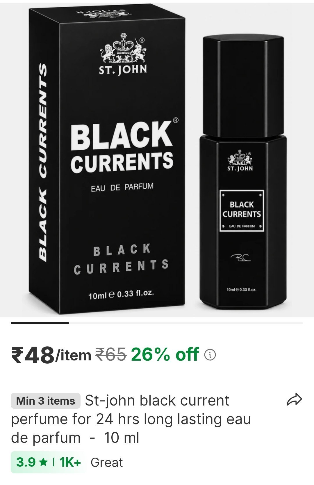 ST-JOHN Black Current Perfume for 24 Hrs Long Lasting Eau de Parfum  -  10 ml Price in India - Buy ST-JOHN Black Current Perfume for 24 Hrs Long Lasting Eau de Parfum  -  10 ml online at Shopsy.in