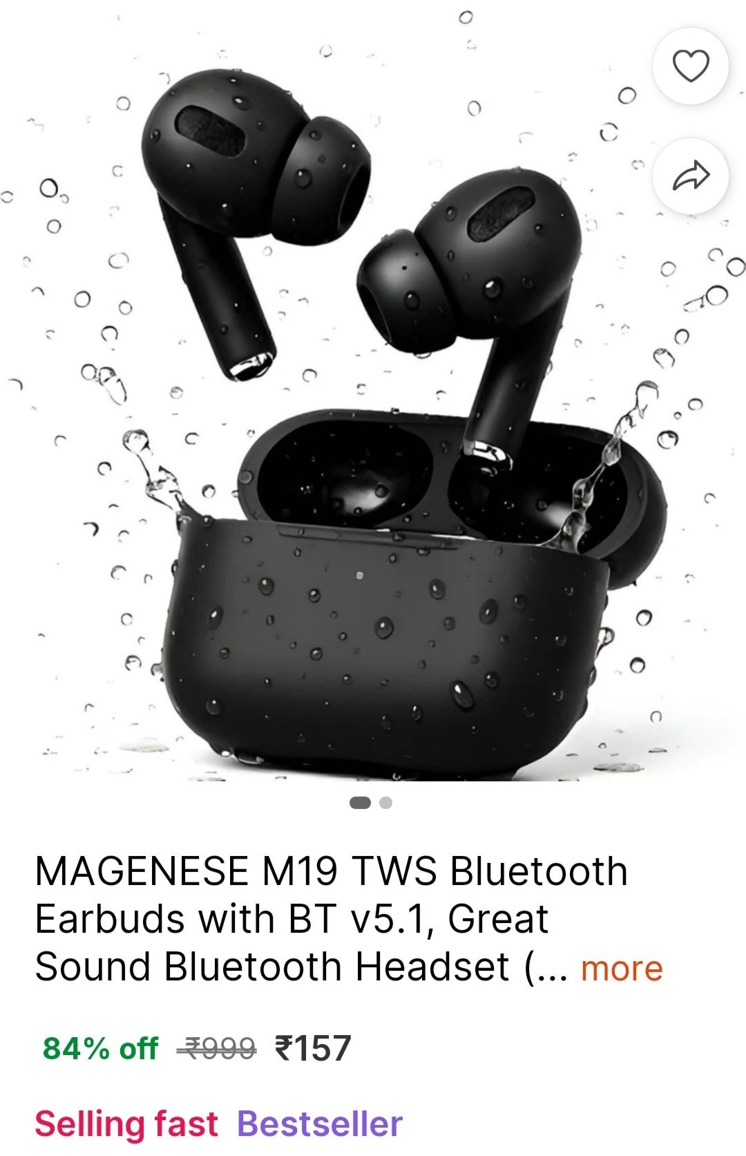MAGENESE M19 TWS Bluetooth Earbuds with BT v5.1, Great Sound Bluetooth Headset Price in India - Buy MAGENESE M19 TWS Bluetooth Earbuds with BT v5.1, Great Sound Bluetooth Headset online at Shopsy.in