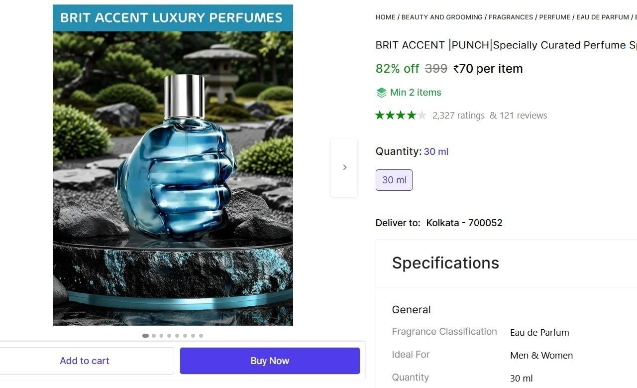 BRIT ACCENT |PUNCH|Specially Curated Perfume Spray|Premium-Long-Lasting|Luxury Parfum| Eau de Parfum  -  30 ml Price in India - Buy BRIT ACCENT |PUNCH|Specially Curated Perfume Spray|Premium-Long-Last