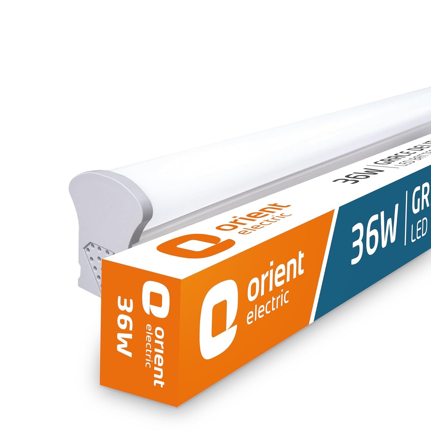 Orient Electric 36W Grace Delite Mushroom LED Batten| 4000 lumens Bright Light Output| LED tubelight for Home| Sleek & Stylish Design| Non-breakable Polycarbonate housing| 6500K, Cool White| Pack 