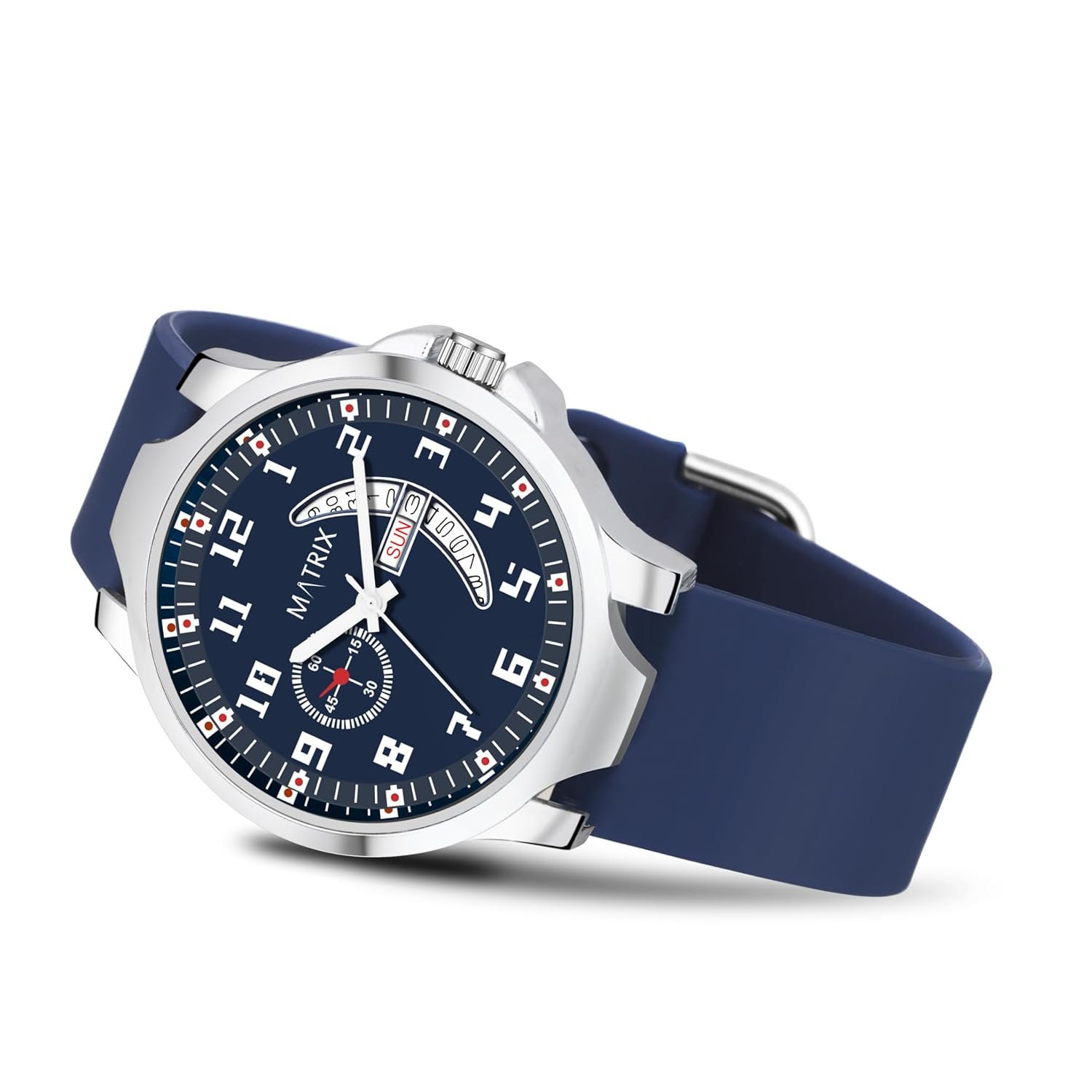Matrix Classic 2.0 Day & Date Analog Watch with Softest Silicone Strap for Men & Boys (Teal)