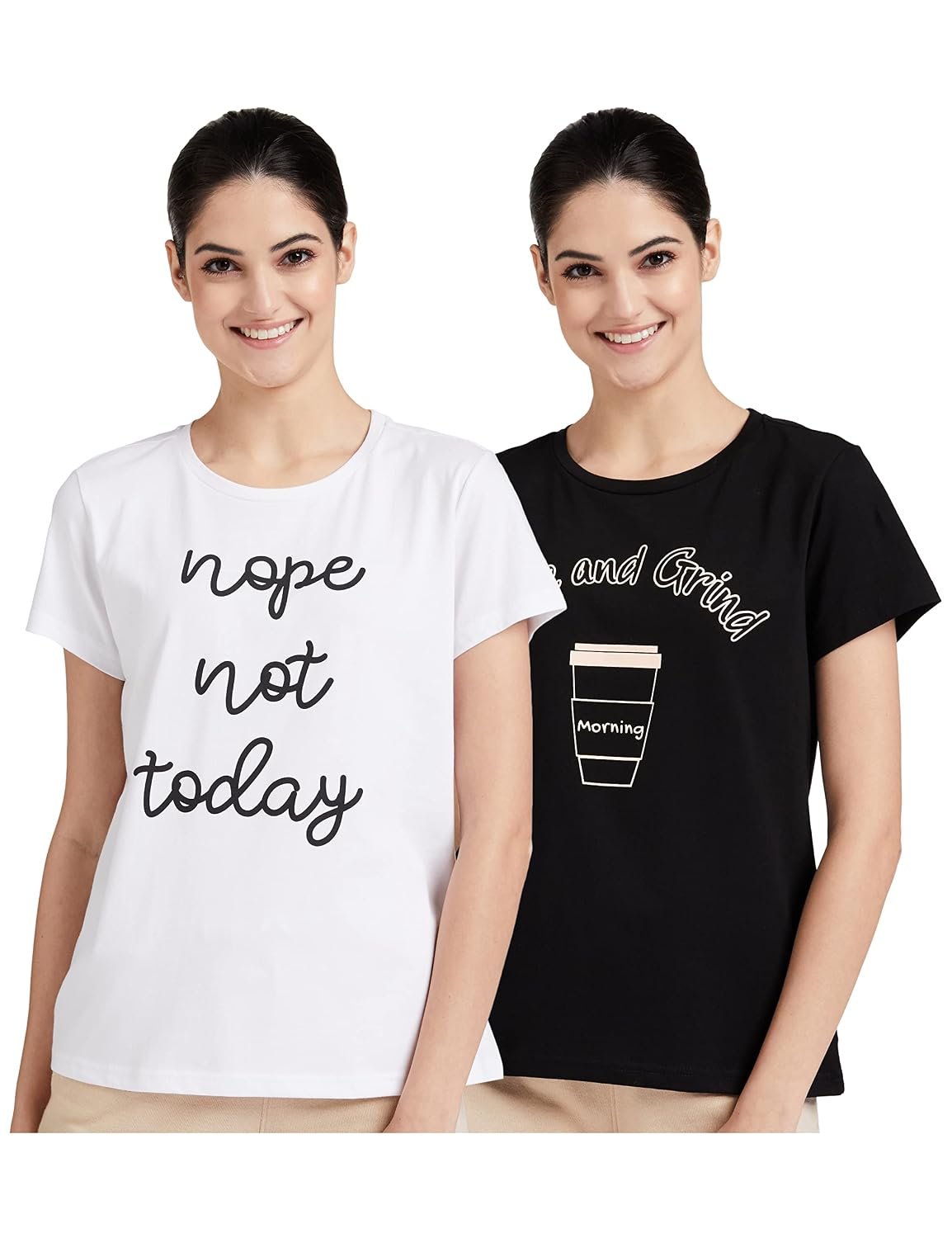 Amazon Brand - Symbol Women Cotton Stretch Regular Fit Round Neck Half Sleeve T-Shirt (Available in Plus Sizes)