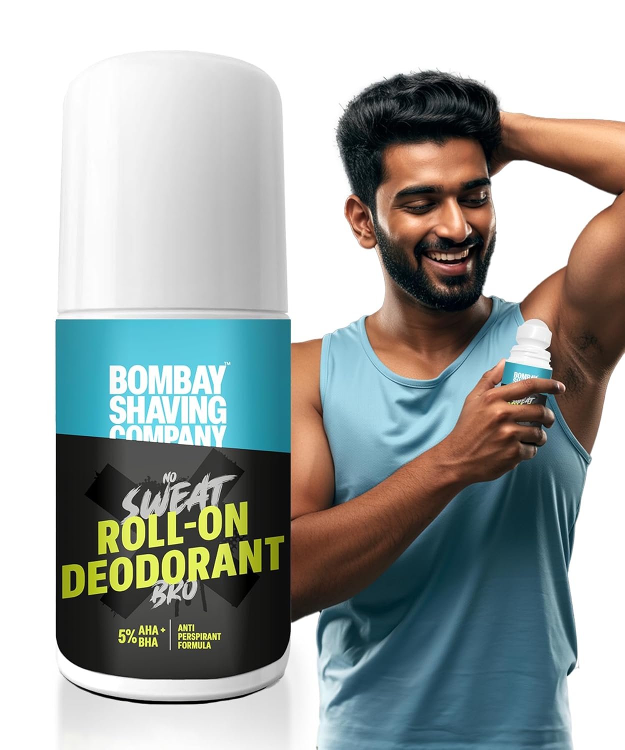 Bombay Shaving Company Roll-On Deo For Active Men | Perfect for Gym, Sports & Fitness enthusiasts | Underarm antiperspirant | Roll-on deo for body odour | All day odour protection | Aqua fragrance