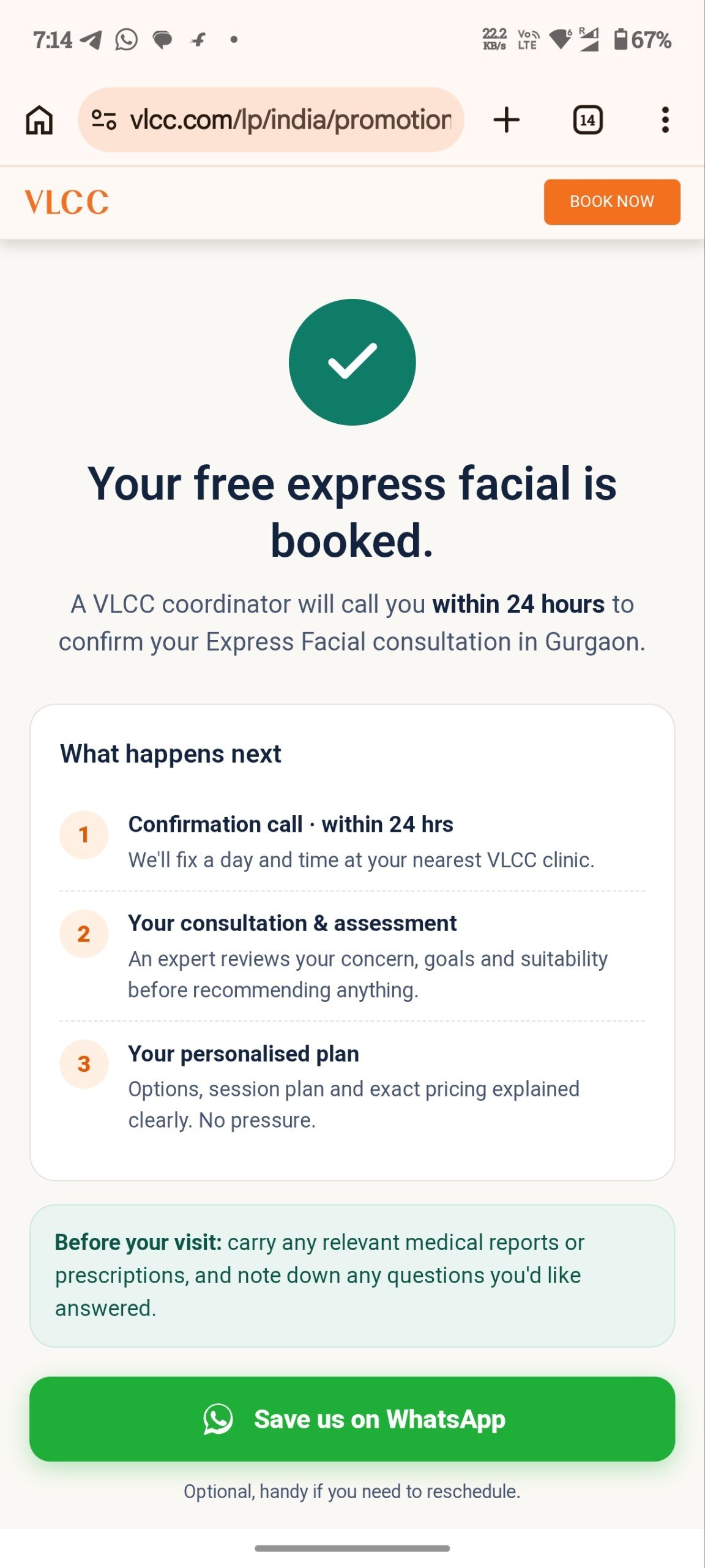 VLCC Express Facial for Glowing Skin | Book Now