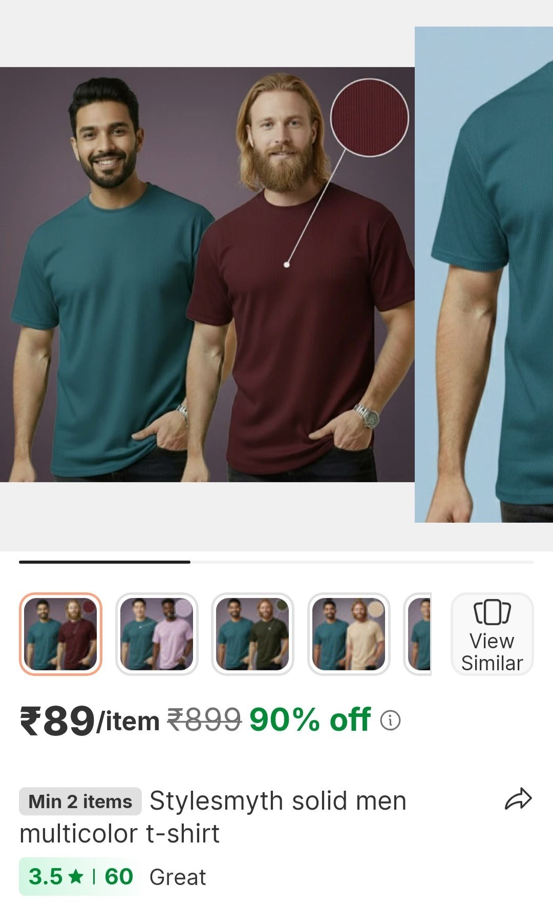 Stylesmyth Solid Men Multicolor T-Shirt Price in India - Buy Stylesmyth Solid Men Multicolor T-Shirt online at Shopsy.in