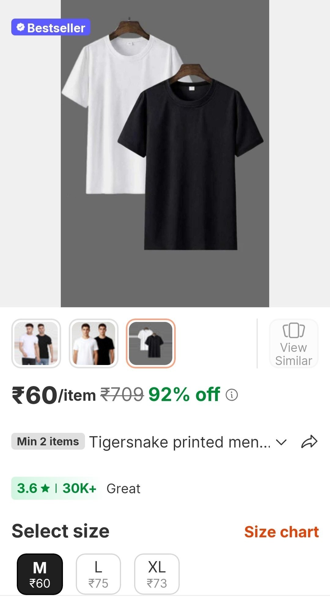 TIGERSNAKE Printed Men White, Black T-Shirt Price in India - Buy TIGERSNAKE Printed Men White, Black T-Shirt online at Shopsy.in