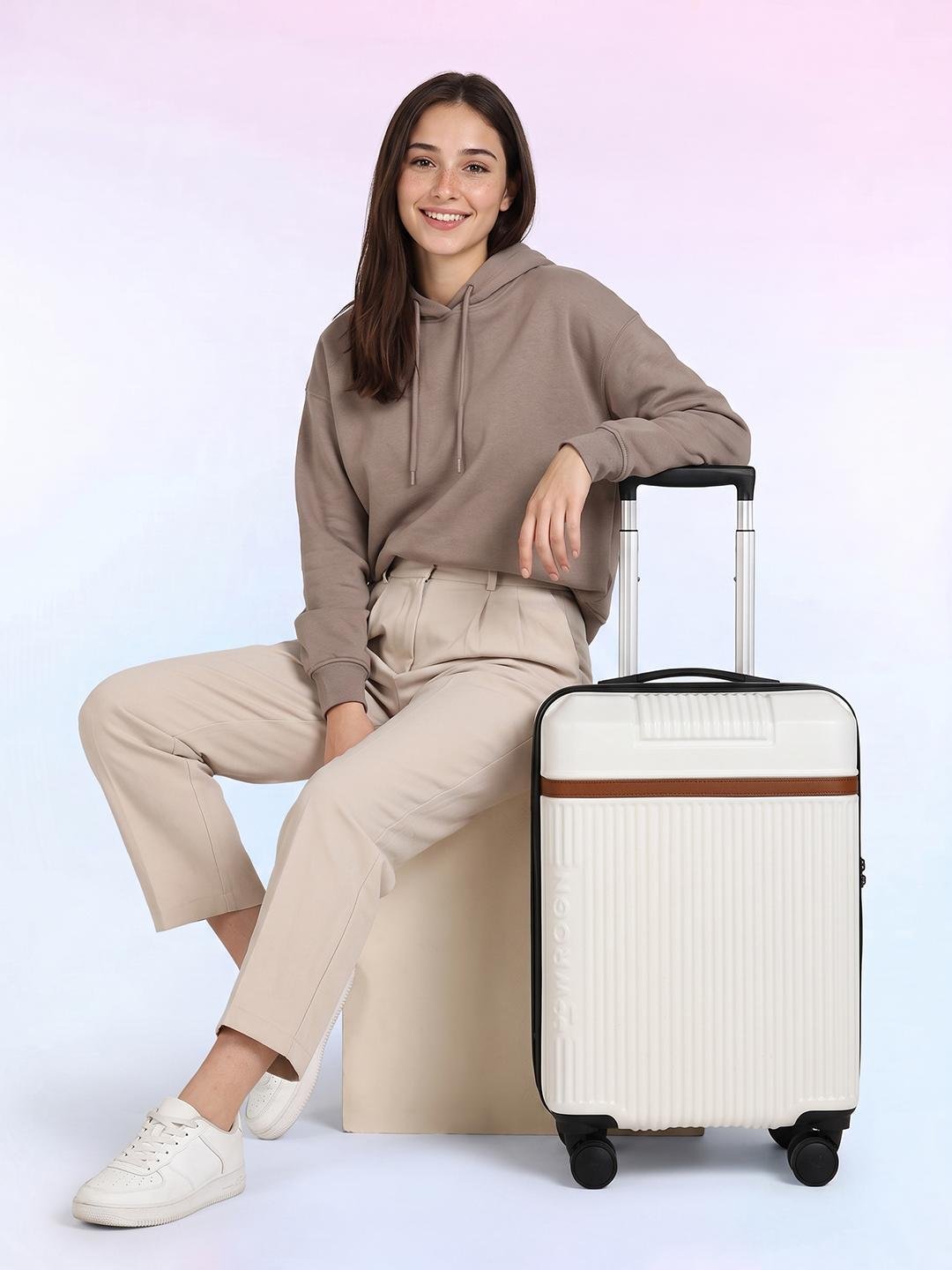Buy WROGN Textured Hard Sided Cabin Trolley Bag 37 L -  - Accessories for Unisex