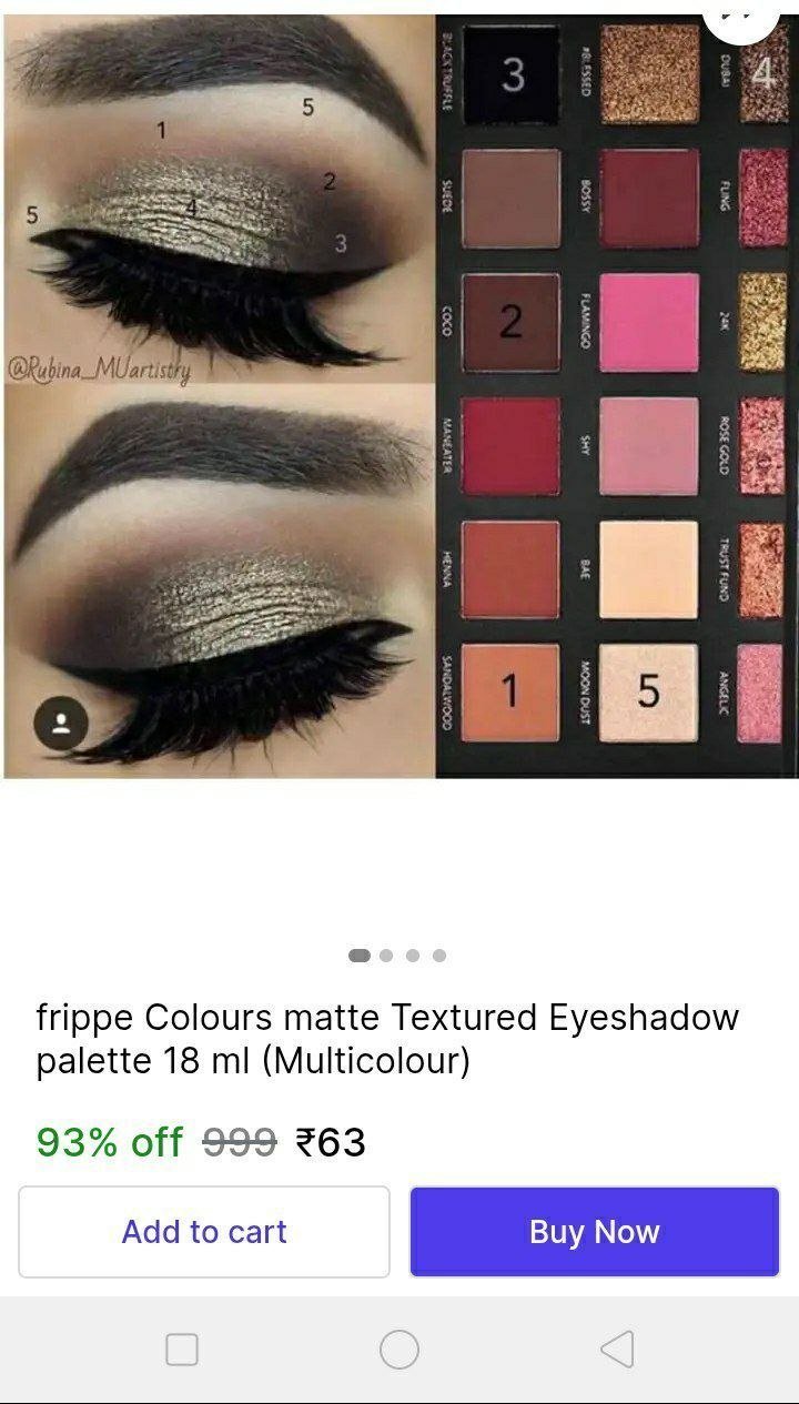 frippe Colours matte Textured Eyeshadow palette 18 ml (Multicolour) Price in India - Buy frippe Colours matte Textured Eyeshadow palette 18 ml (Multicolour) online at Shopsy.in