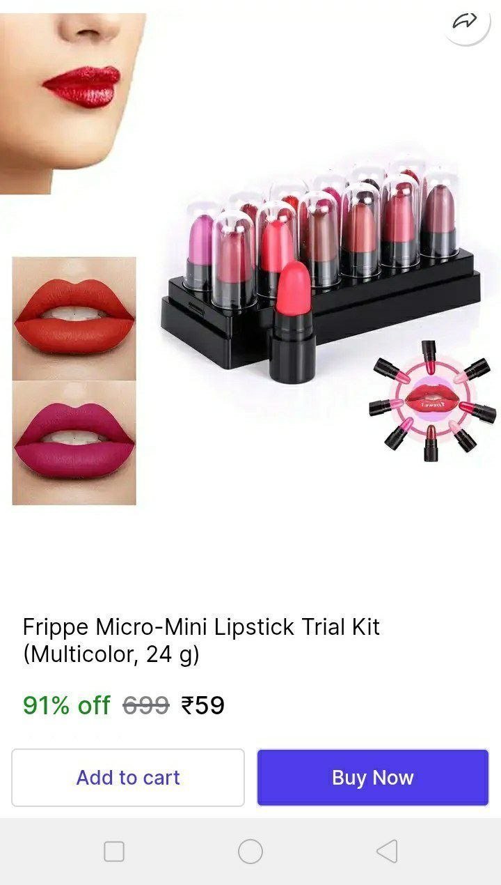 Frippe Micro-Mini Lipstick Trial Kit Price in India - Buy Frippe Micro-Mini Lipstick Trial Kit online at Shopsy.in
